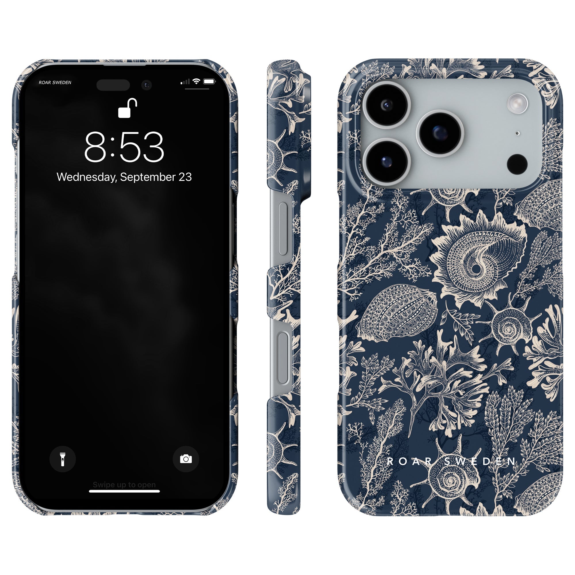 Slim mobilskal – Blue Corals