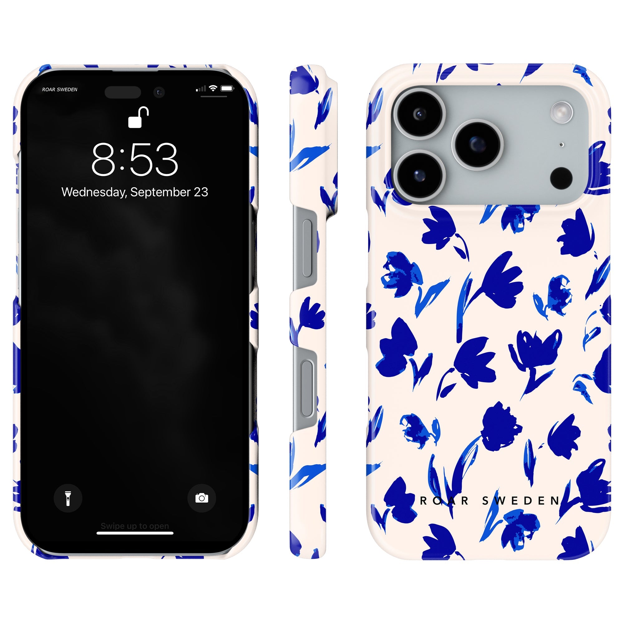 Slim mobilskal – Blue Flowers