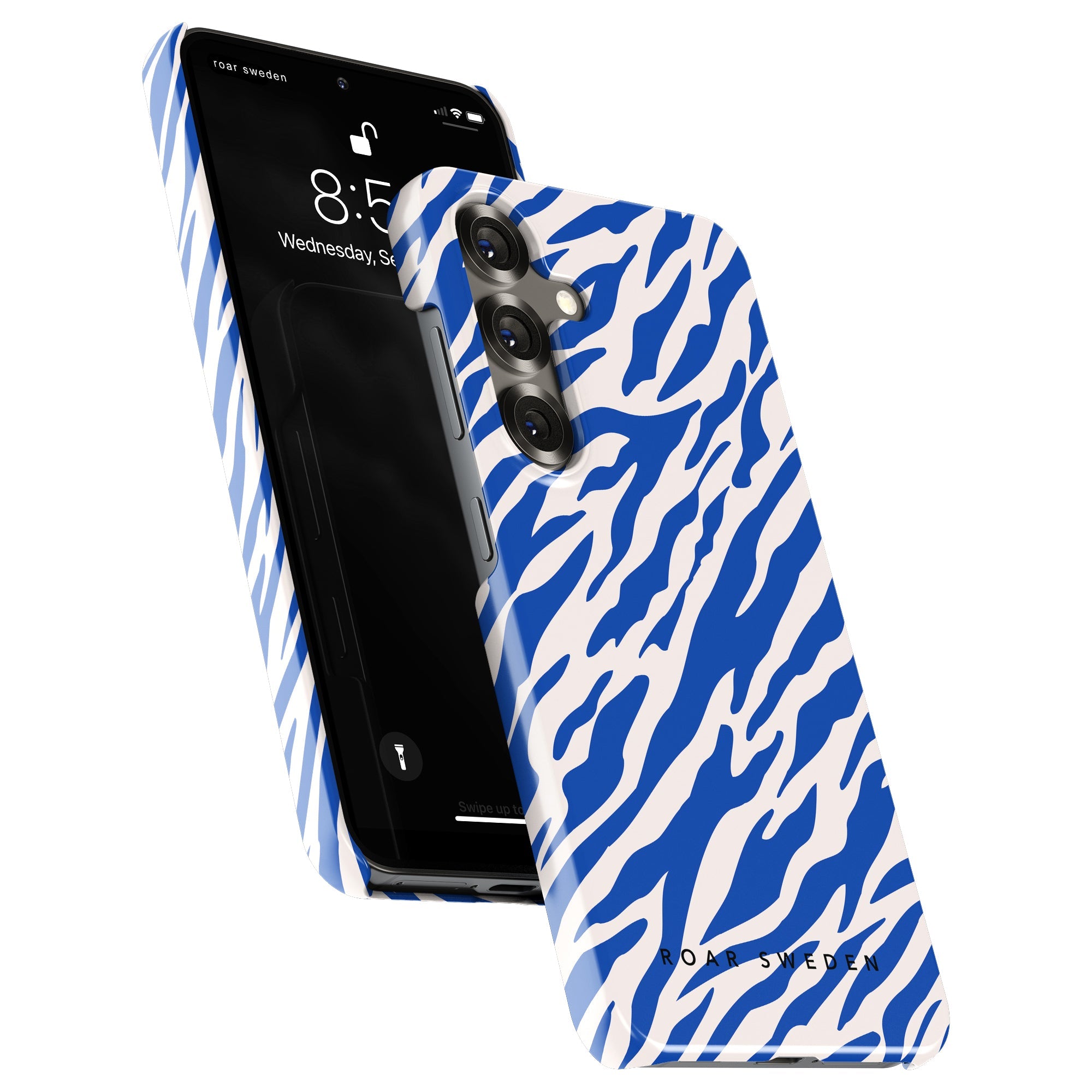 Slim mobilskal – Blue Stripes