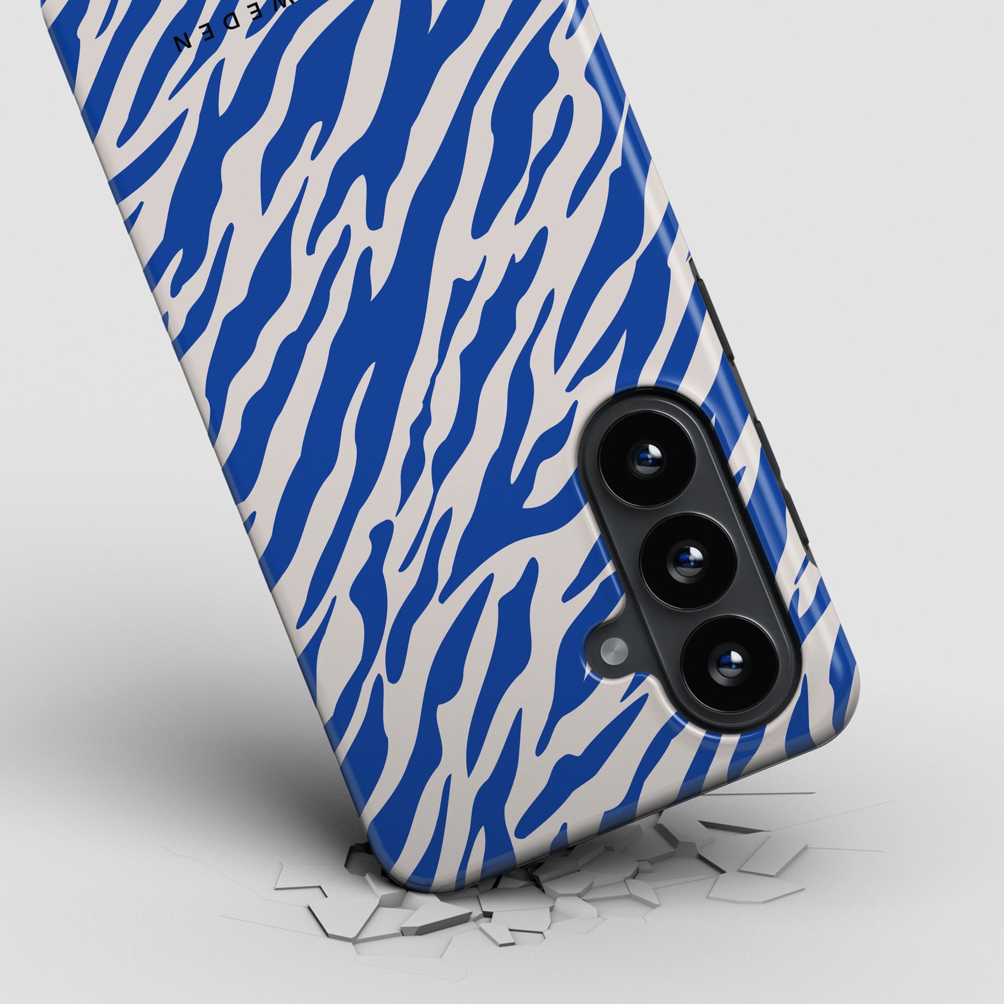 Tough mobilskal – Blue Stripes