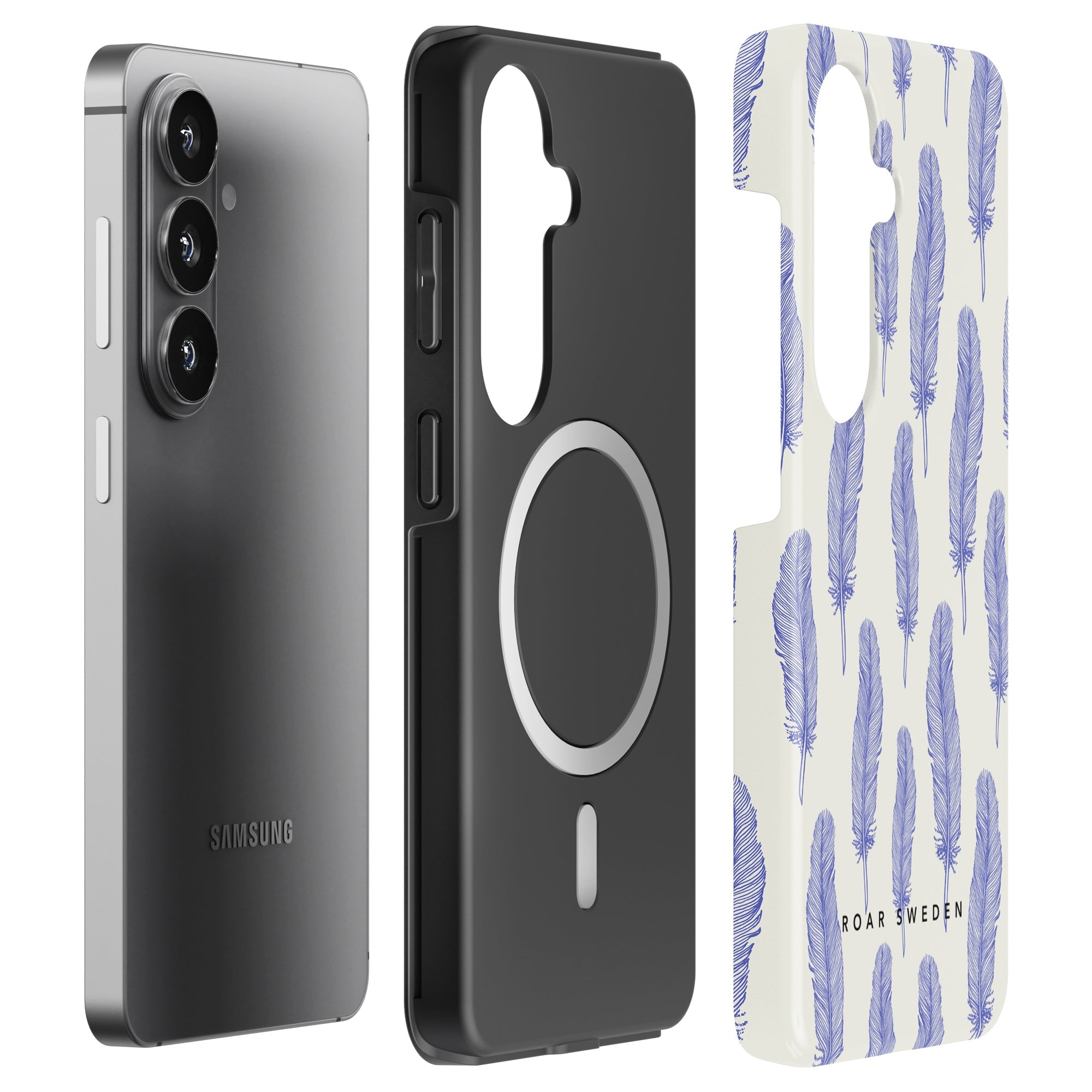 Blue Feathers - Magnetic Tough Phone Case