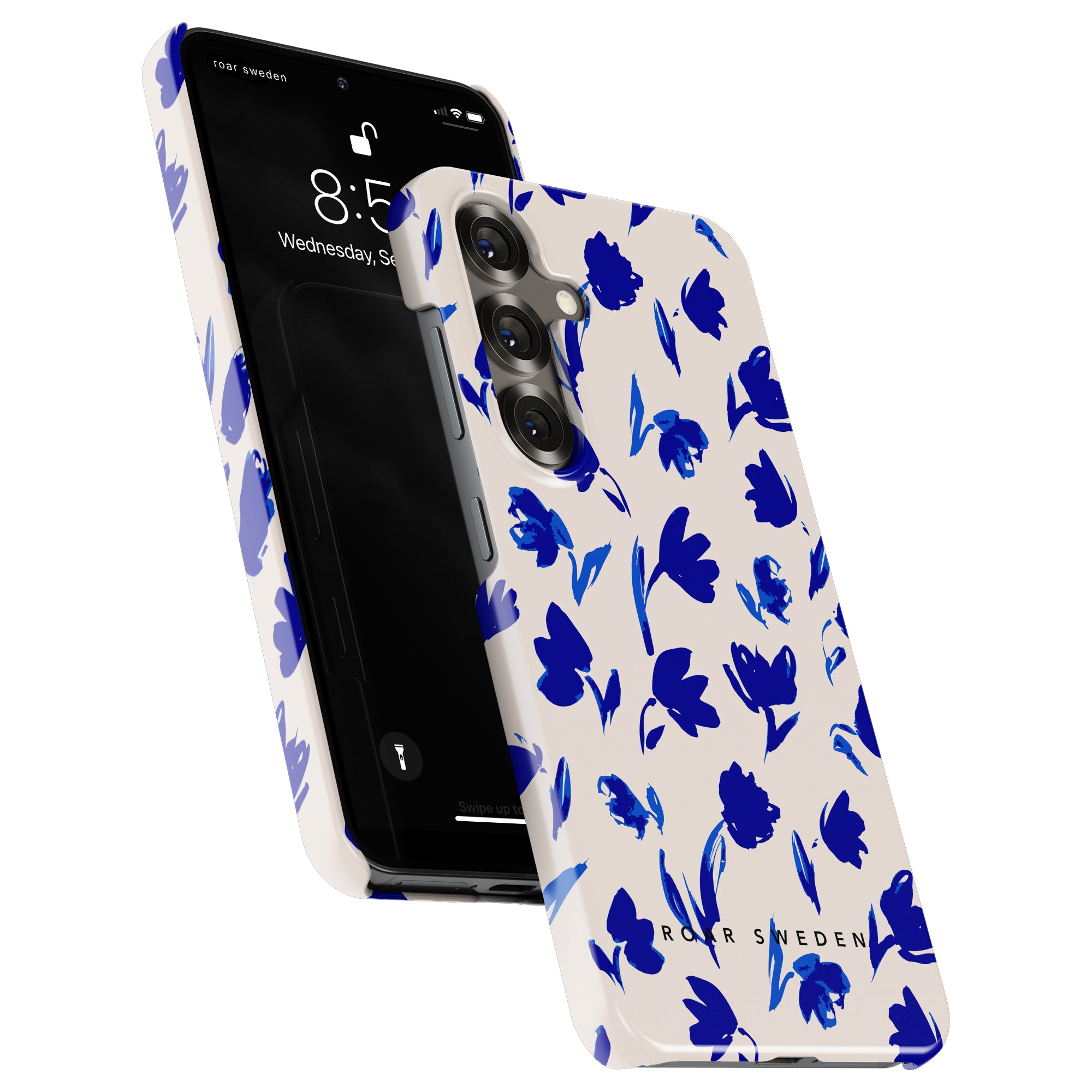 Slim mobilskal – Blue Flowers