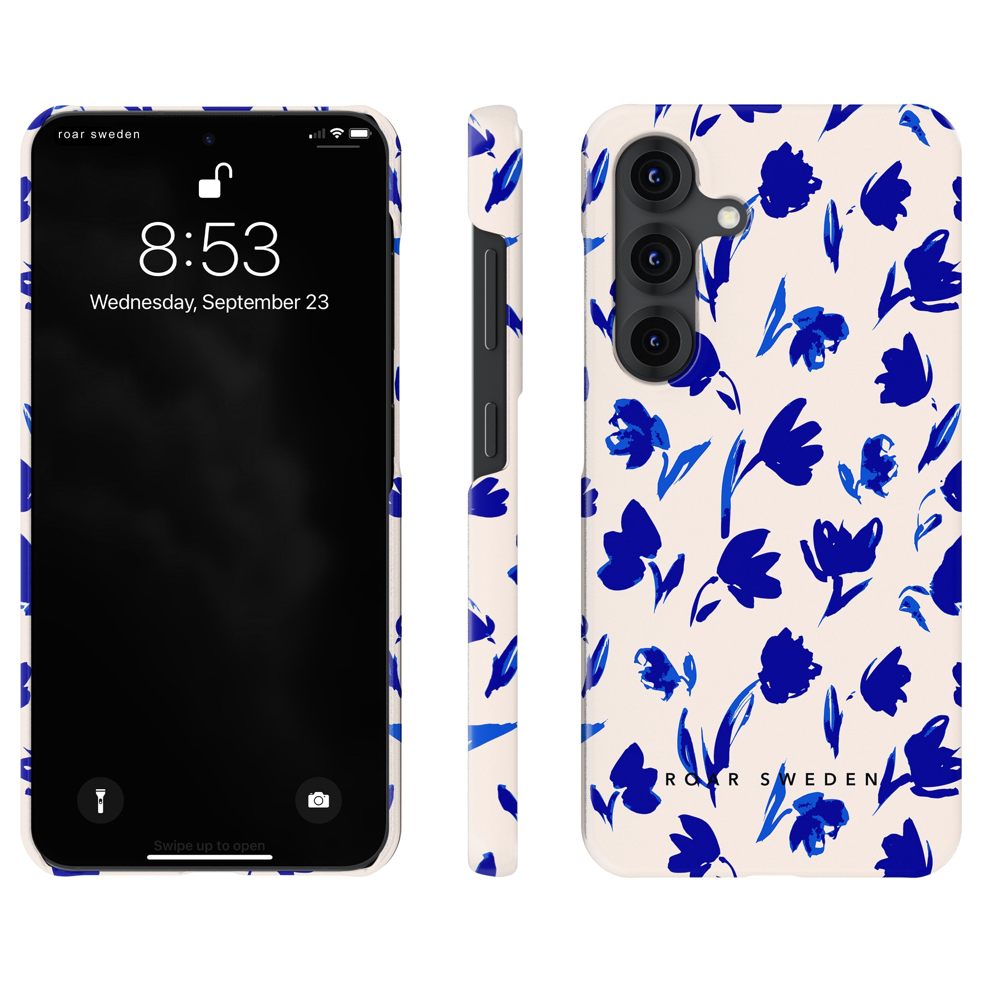 Slim mobilskal – Blue Flowers