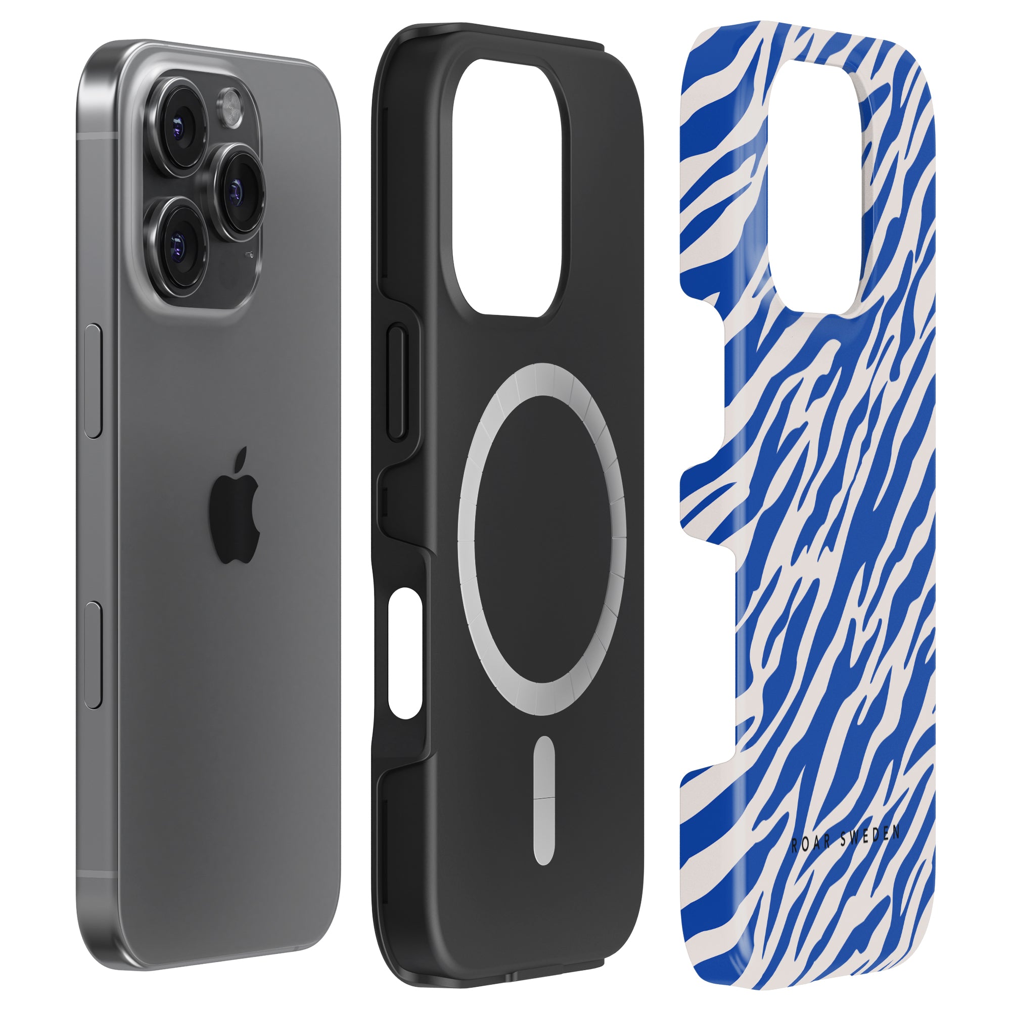 Tiger MagSafe mobilskal – Blue Stripes