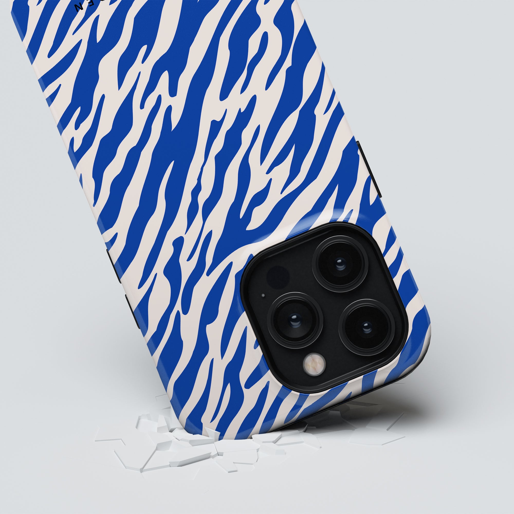 Tiger MagSafe mobilskal – Blue Stripes