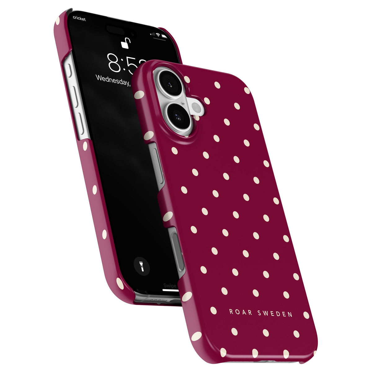 Burgundy Dots - Slim case