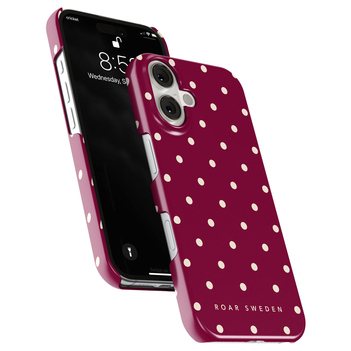 Burgundy Dots - Slim case