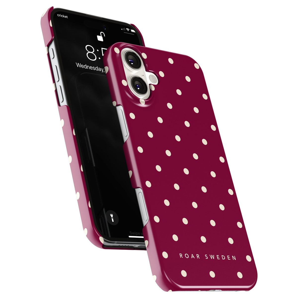 Burgundy Dots - Slim case
