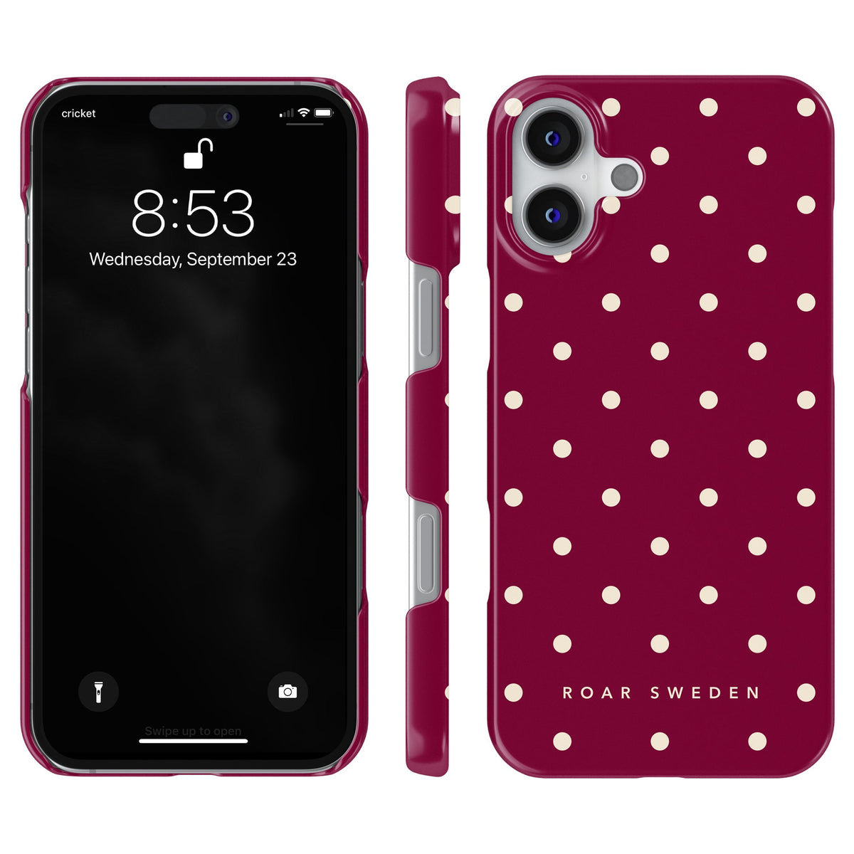 Burgundy Dots - Slim case