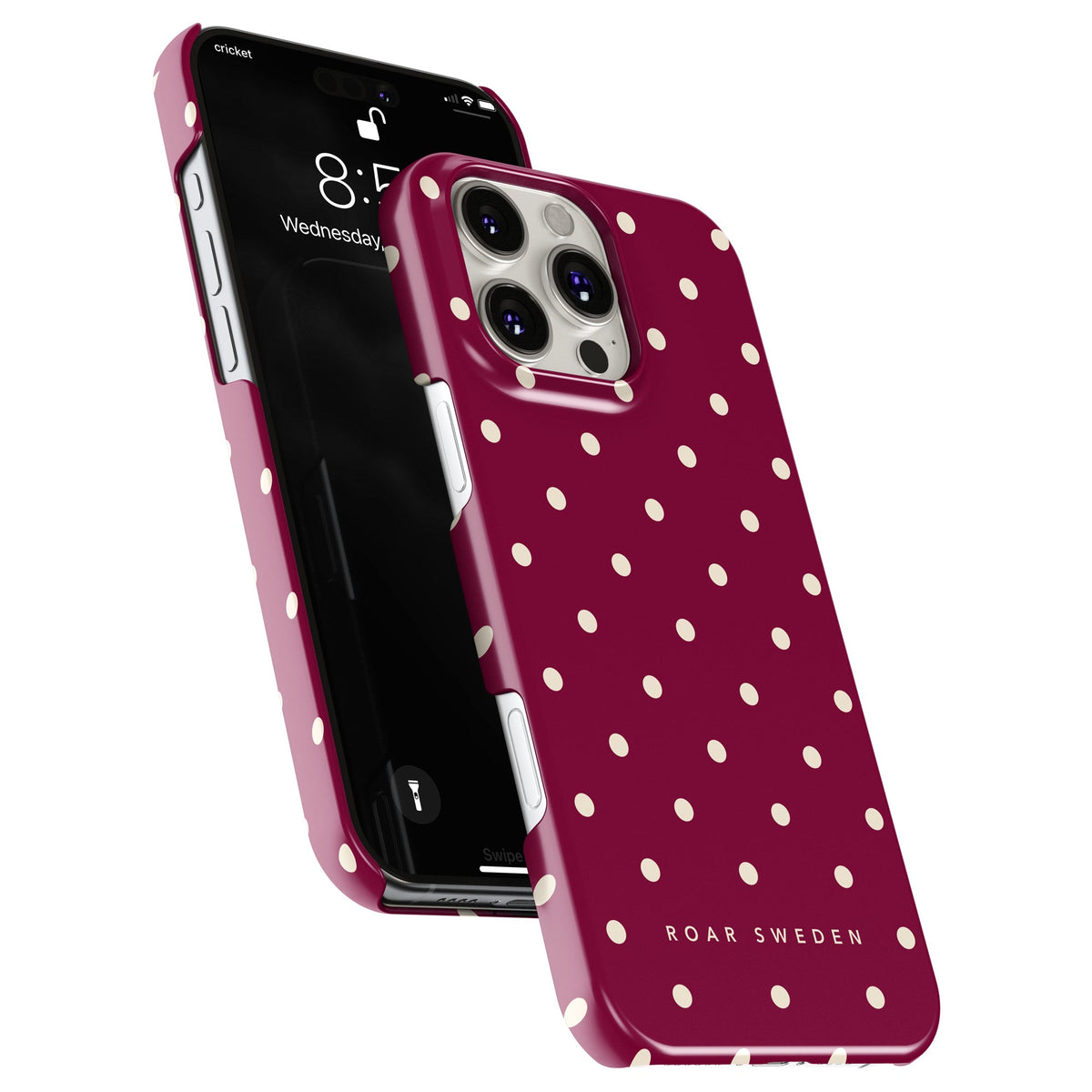 Burgundy Dots - Slim case