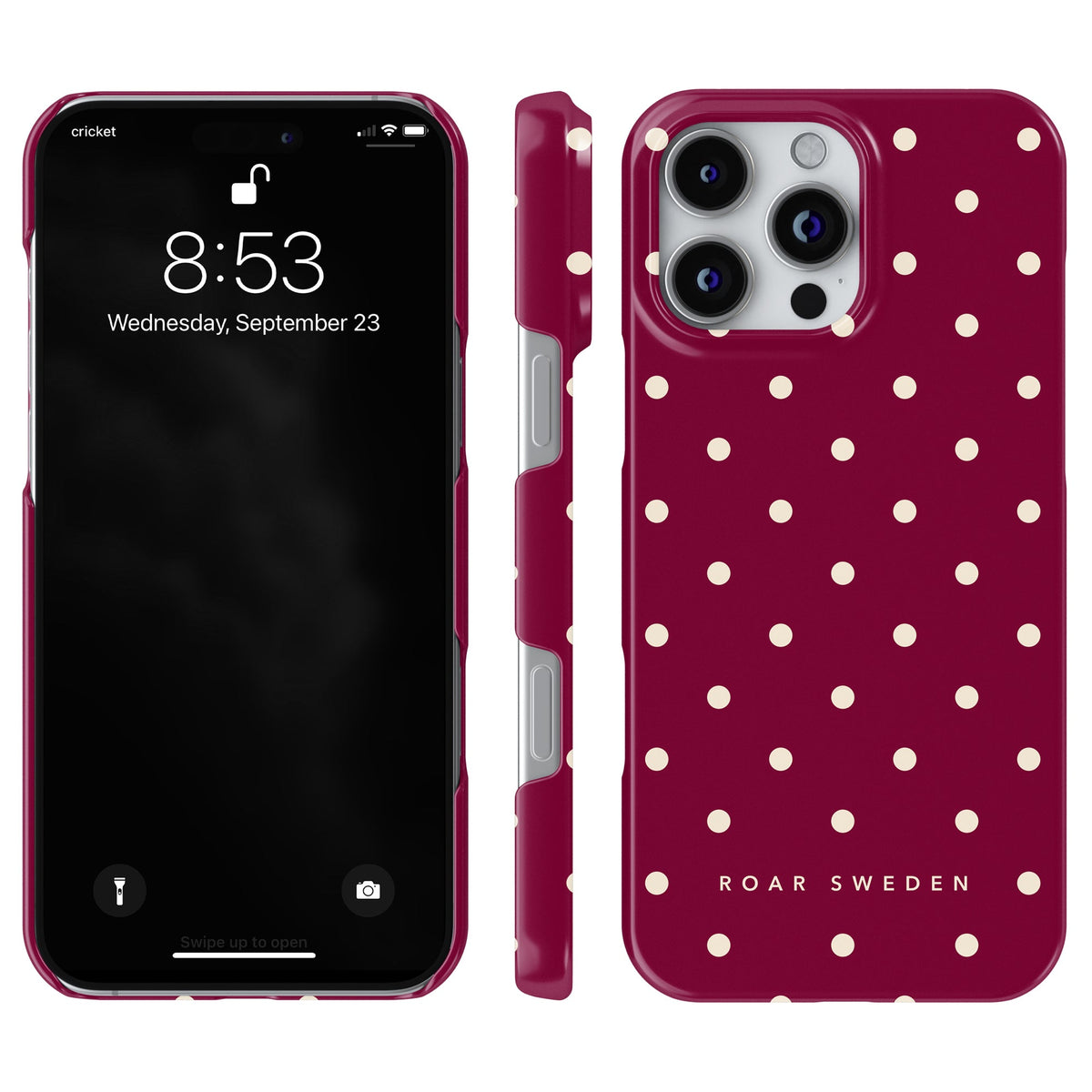 Burgundy Dots - Slim case