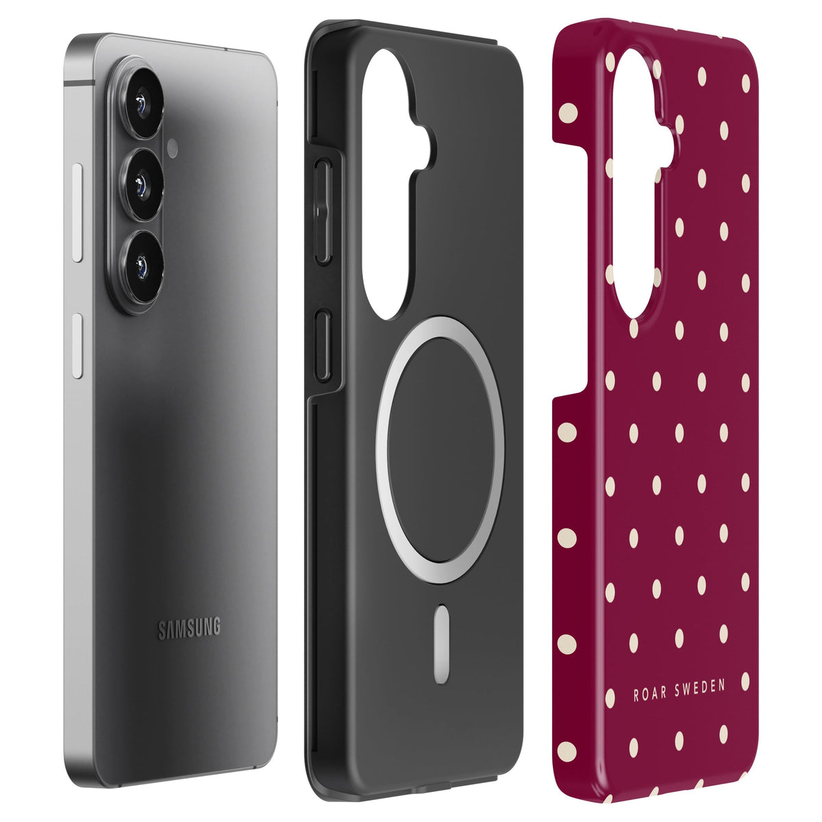 Burgundy Dots - Magnetic Tough Phone Case
