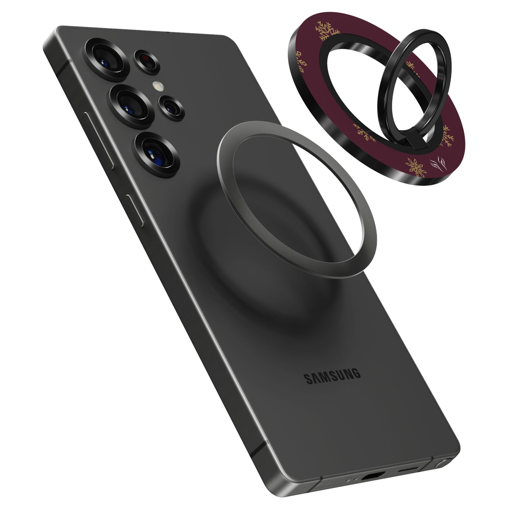 Burgundy Snowflake - Mobilring - Roar Sweden