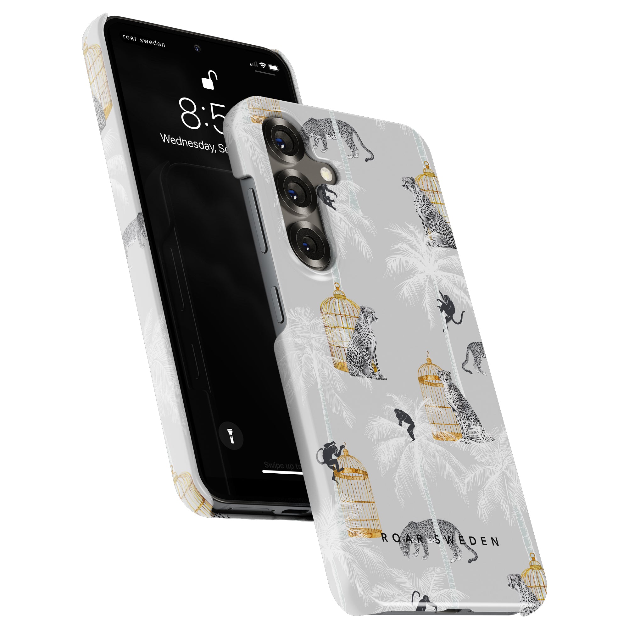 Cheetah Silver - Slim case - Roar Sweden