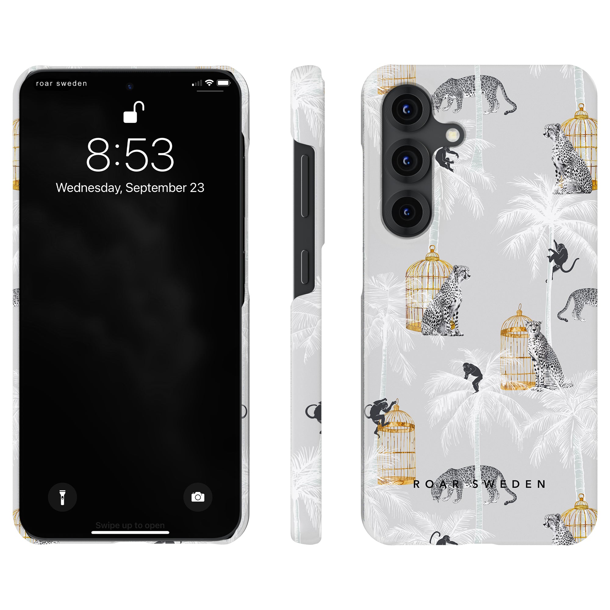 Cheetah Silver - Slim case - Roar Sweden