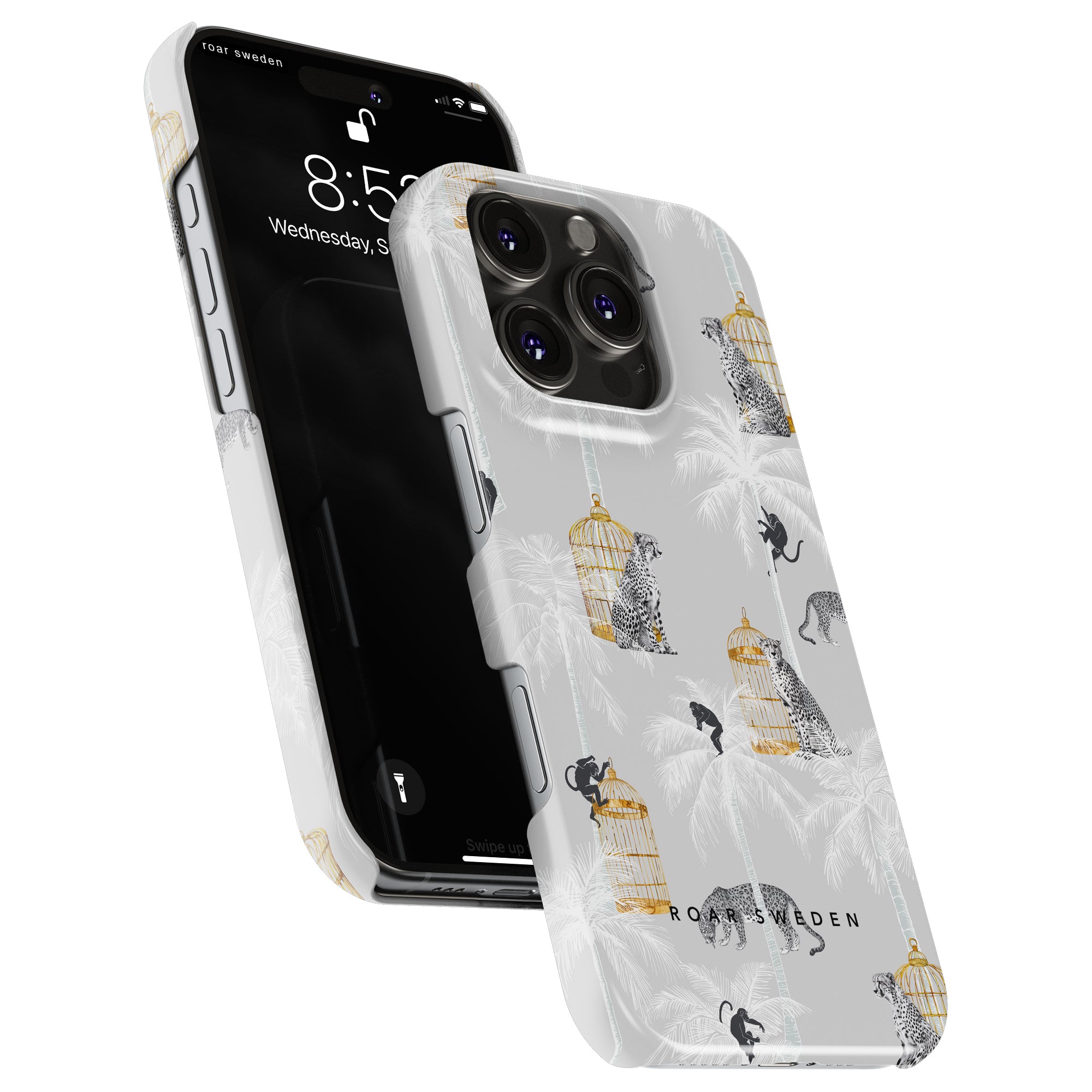 Cheetah Silver - Slim case - Roar Sweden
