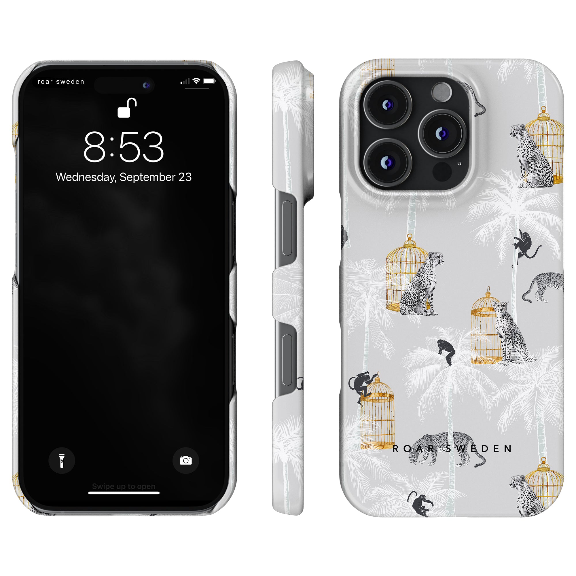 Cheetah Silver - Slim case - Roar Sweden