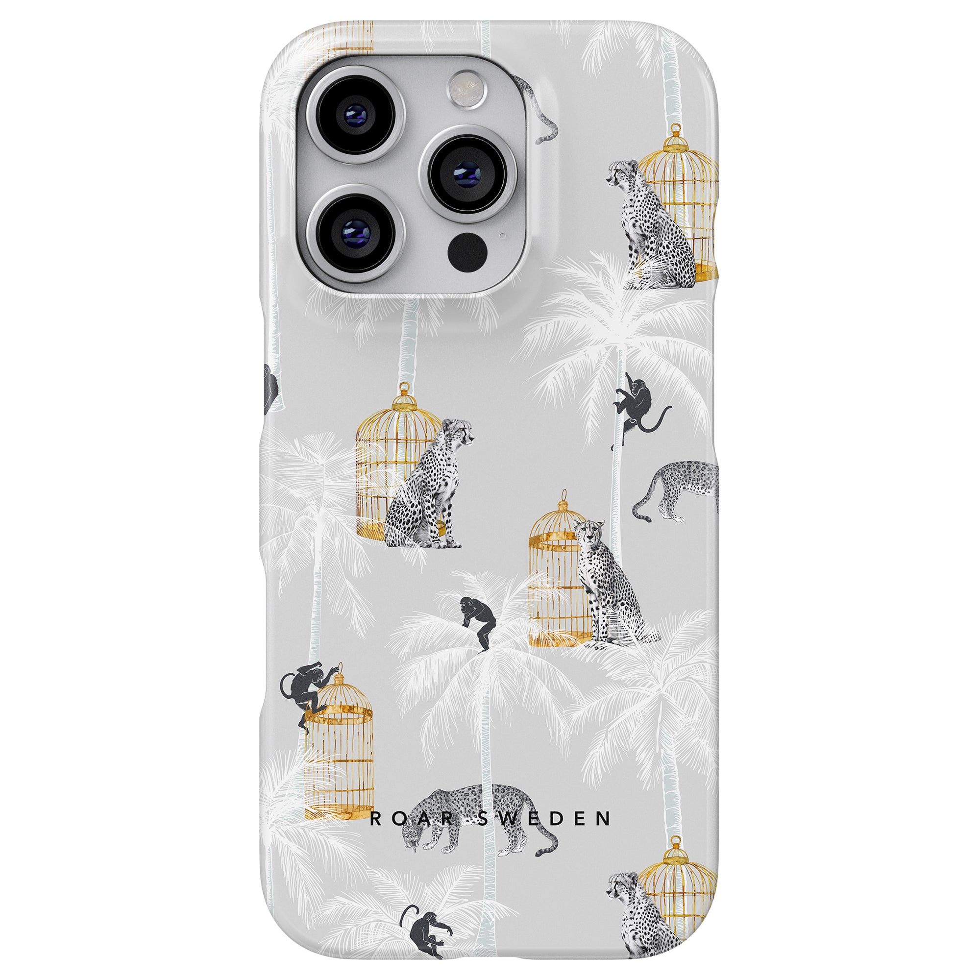 Cheetah Silver - Slim case - Roar Sweden