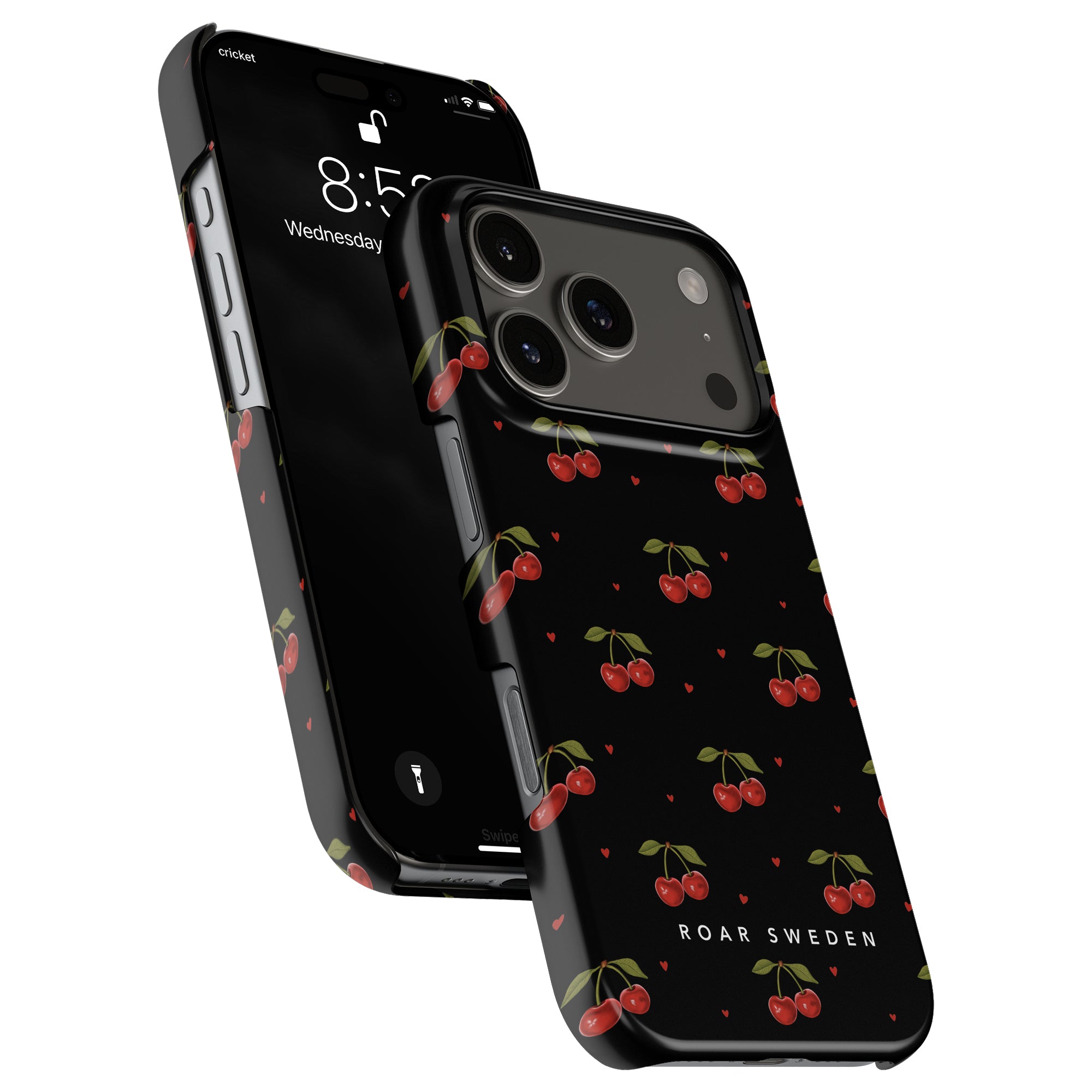 Cherry Black - Slim case - Roar Sweden