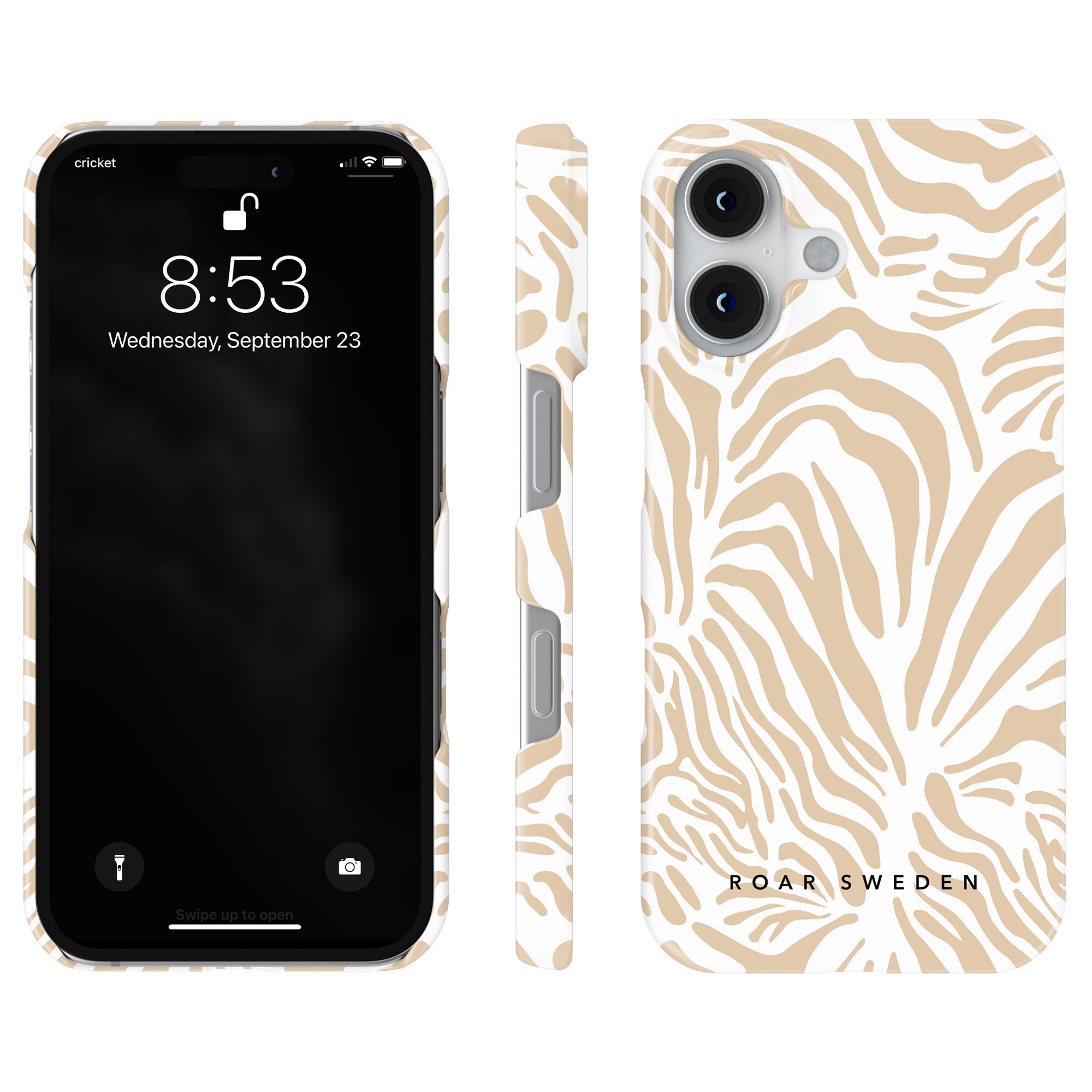 Slim mobilskal – Creamy Zebra