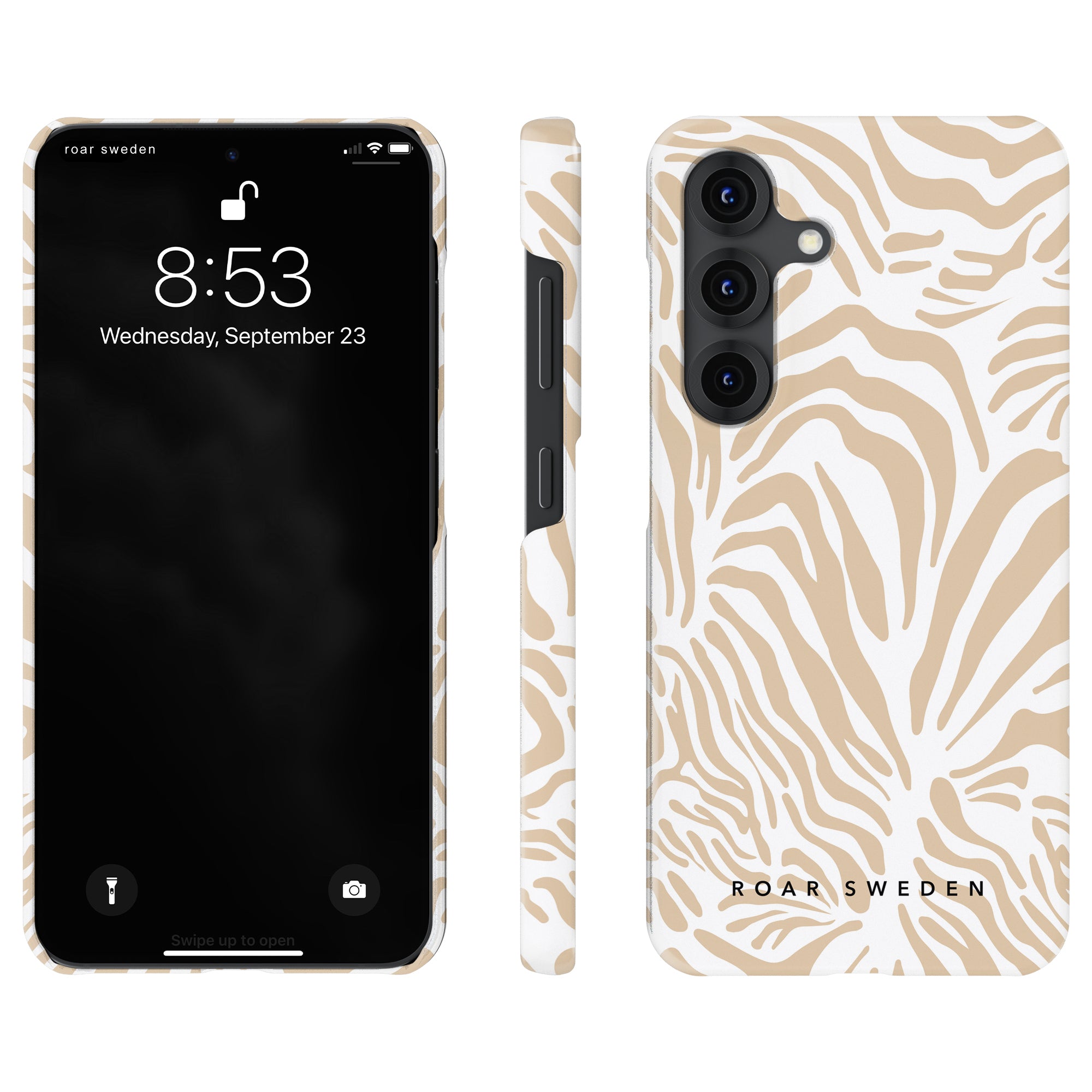 Slim mobilskal – Creamy Zebra