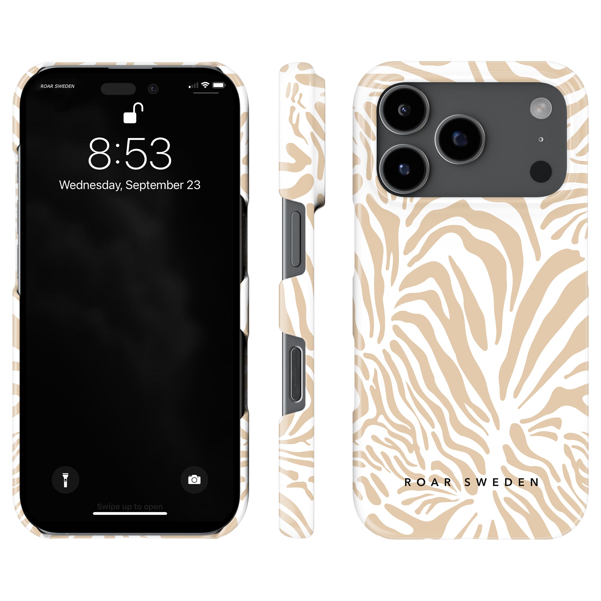 Creamy Zebra - Slim case - Roar Sweden