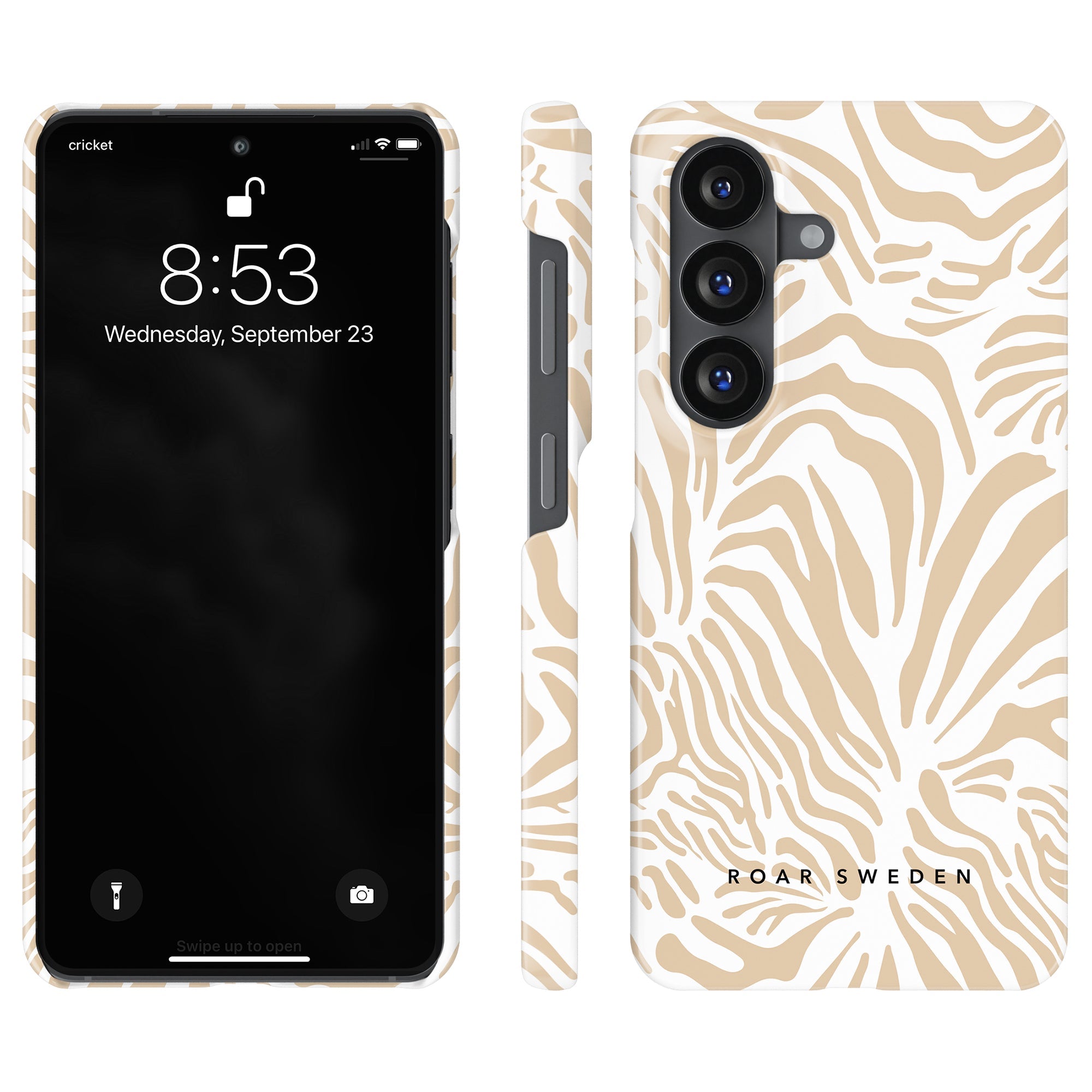 Creamy Zebra - Slim case - Roar Sweden