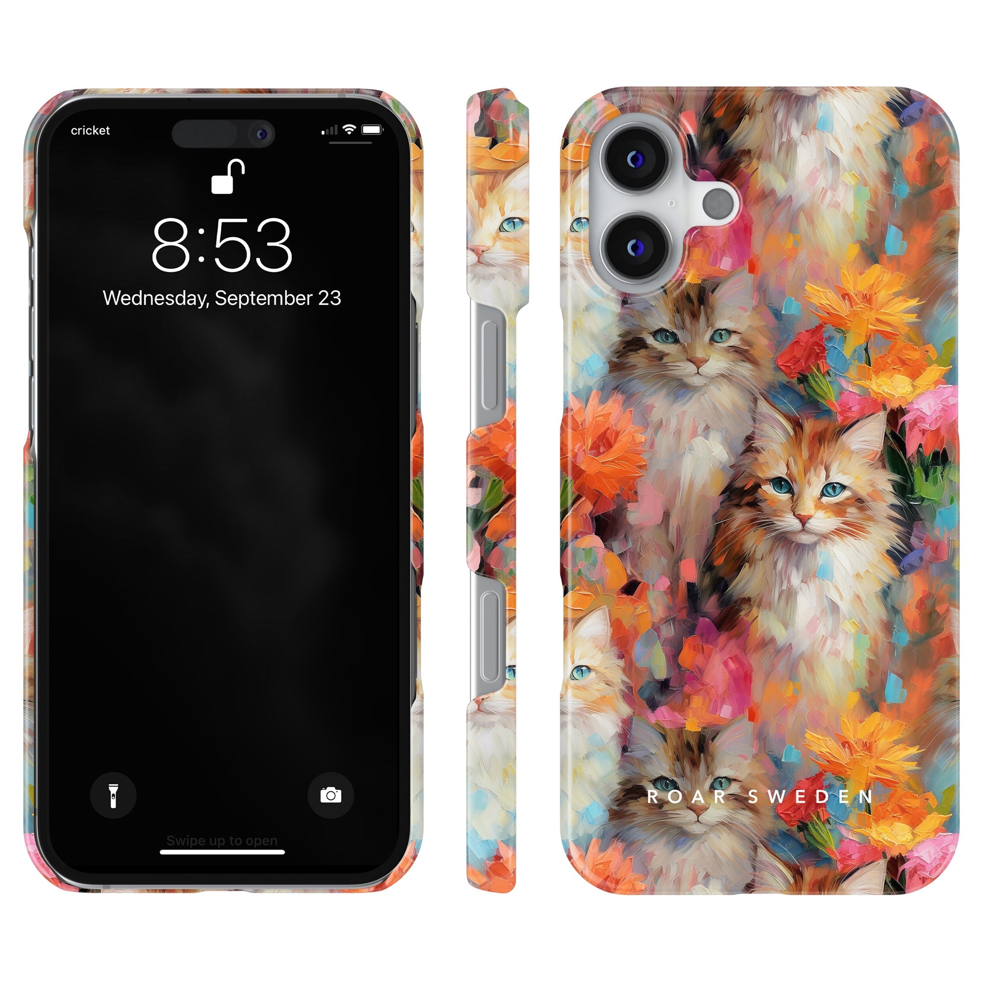 Slim mobilskal – Flower Kitty
