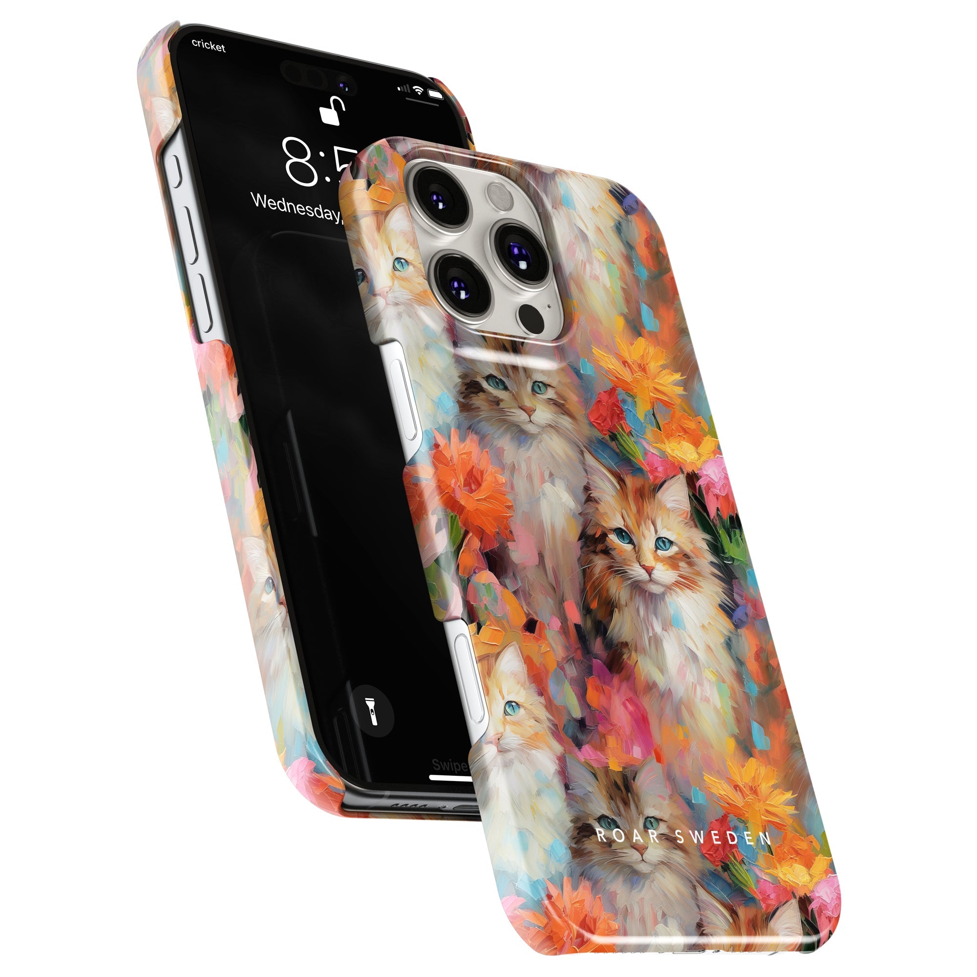 Slim mobilskal – Flower Kitty
