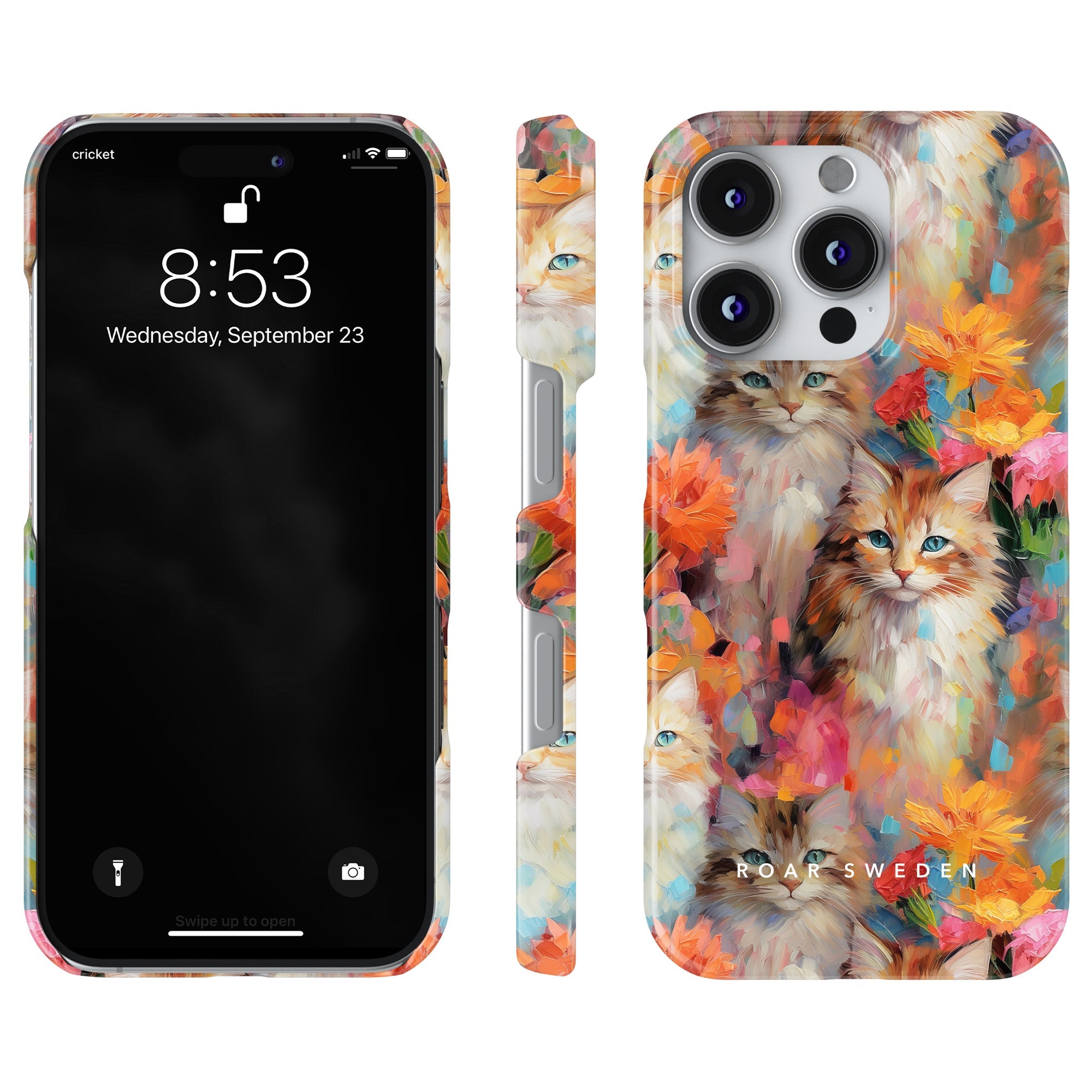 Slim mobilskal – Flower Kitty