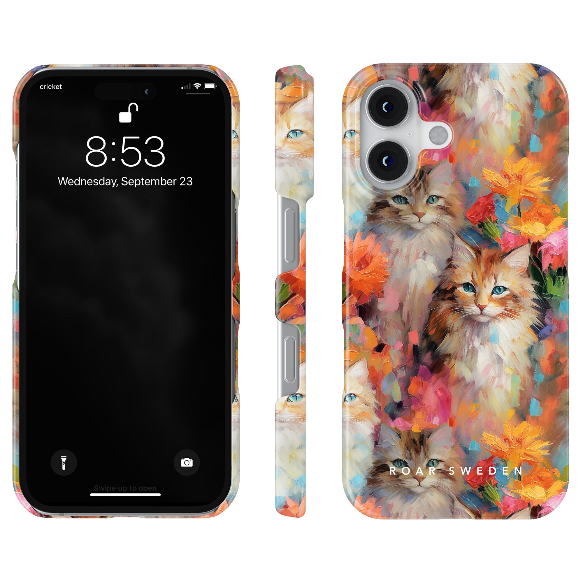 Slim mobilskal – Flower Kitty