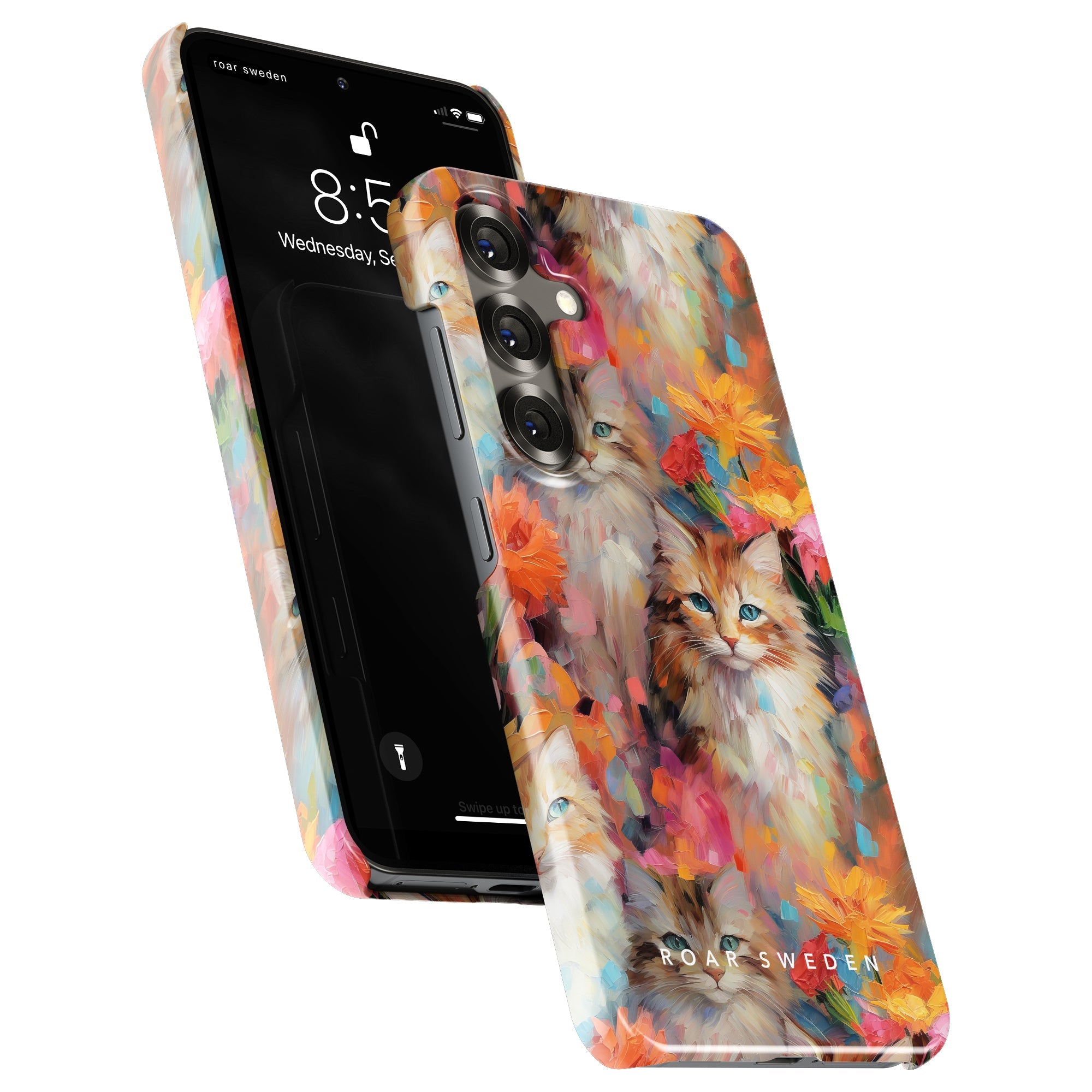 Slim mobilskal – Flower Kitty