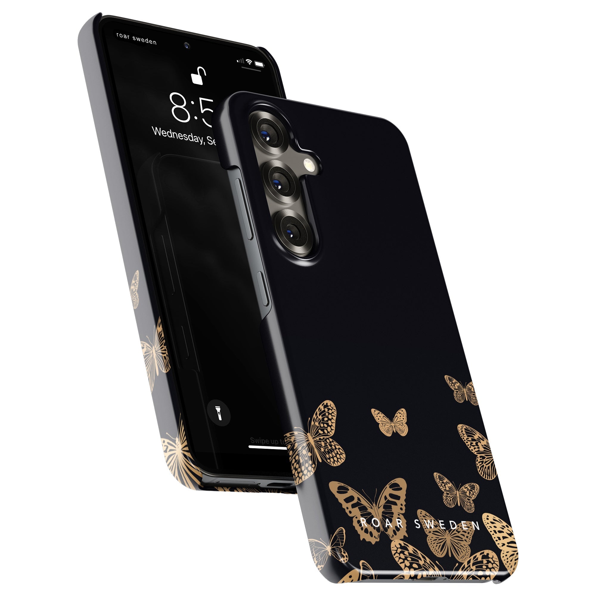 Slim mobilskal – Golden Butterflies