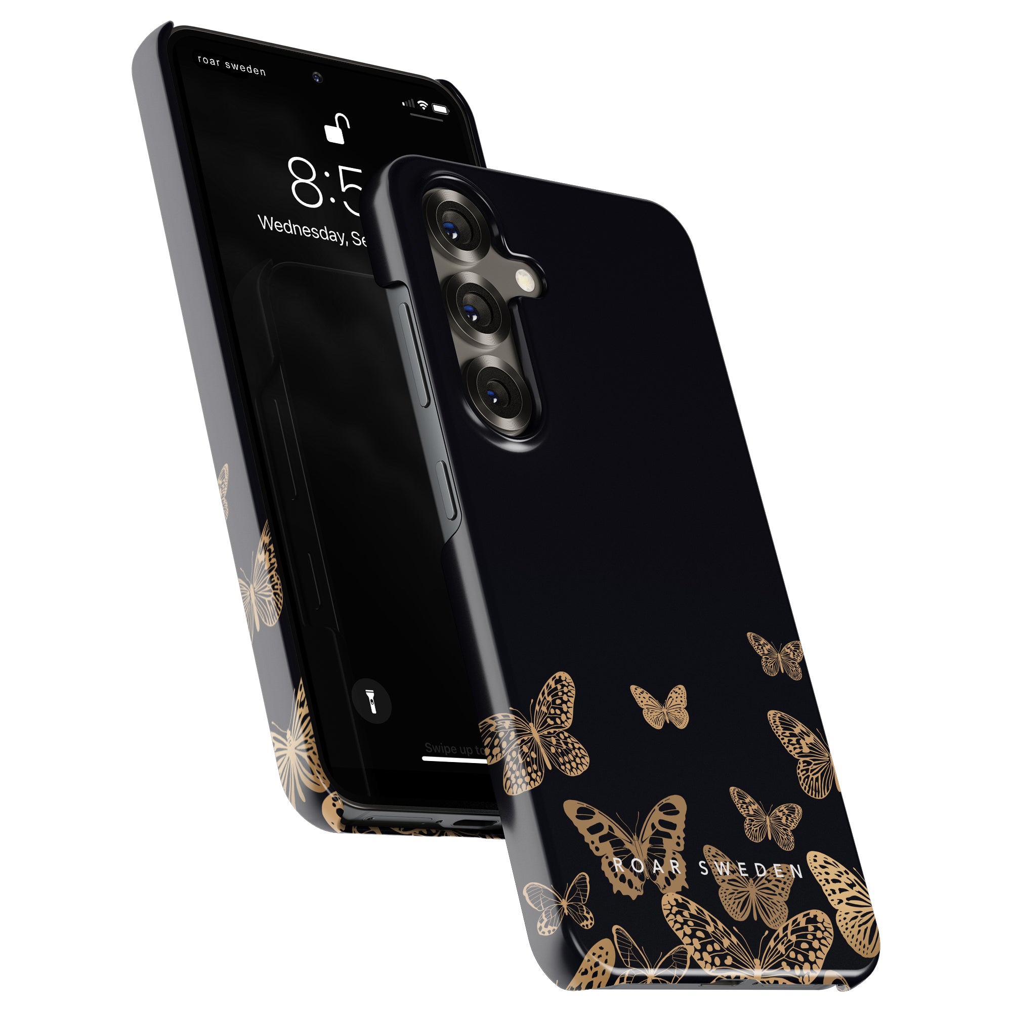 Slim mobilskal – Golden Butterflies