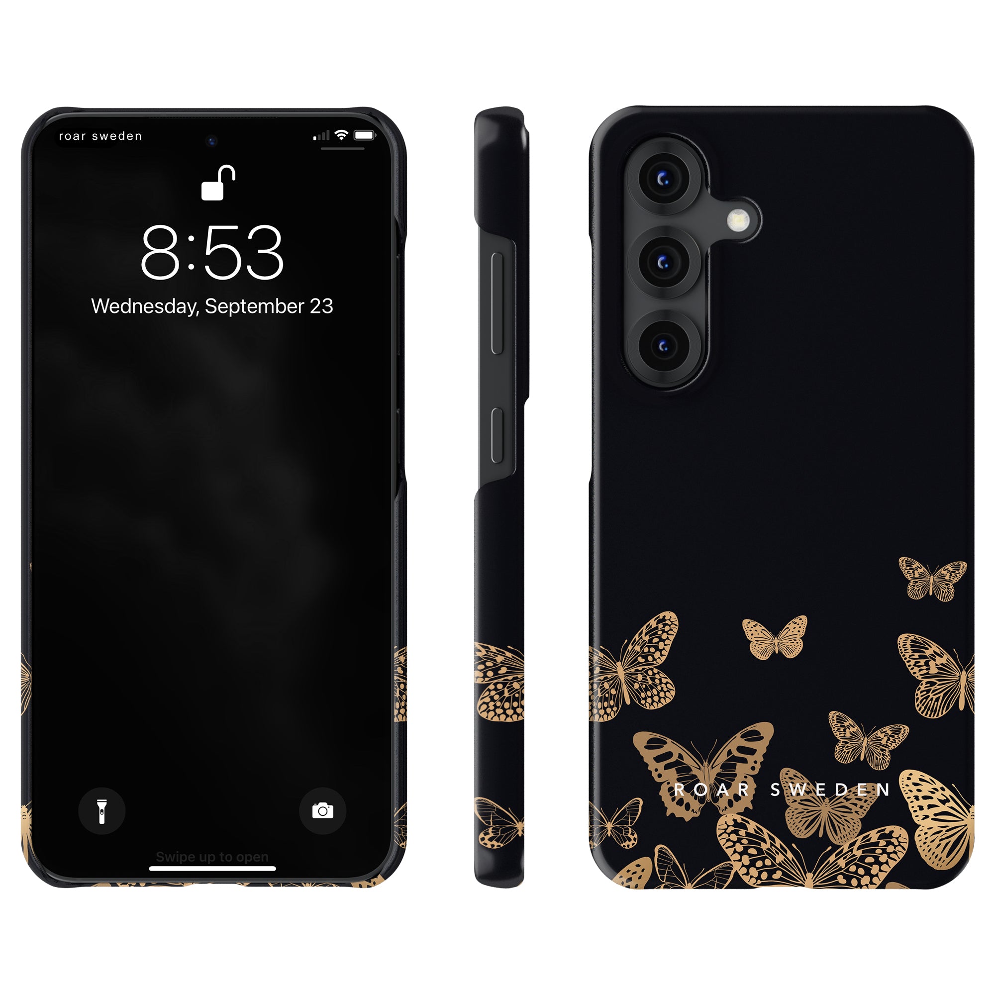 Slim mobilskal – Golden Butterflies