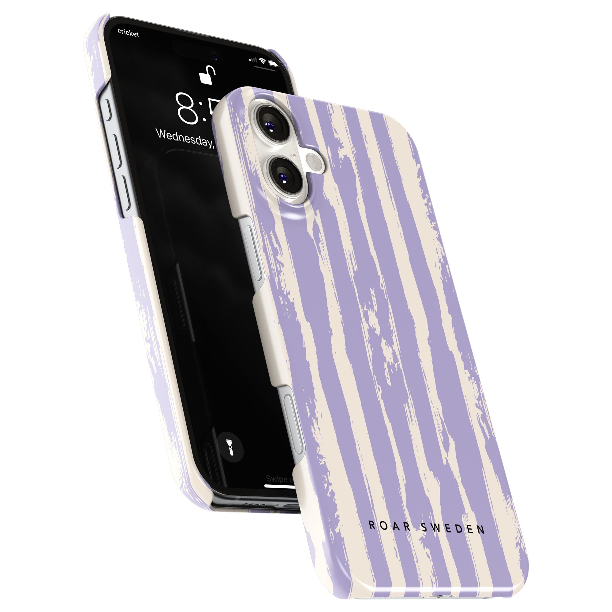 Slim mobilskal – Lavender Strokes