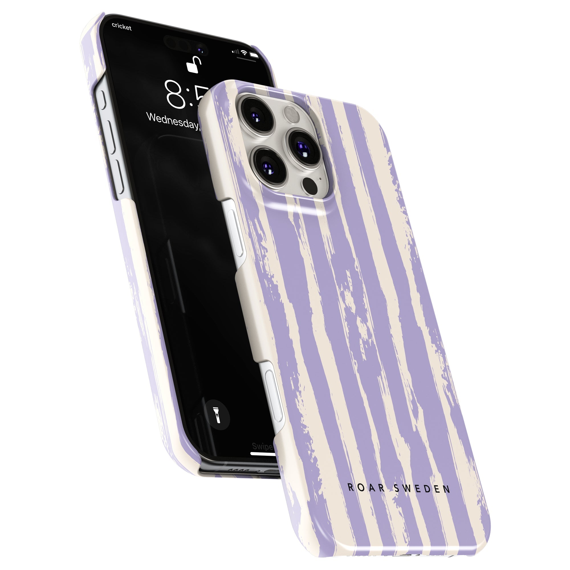 Slim mobilskal – Lavender Strokes