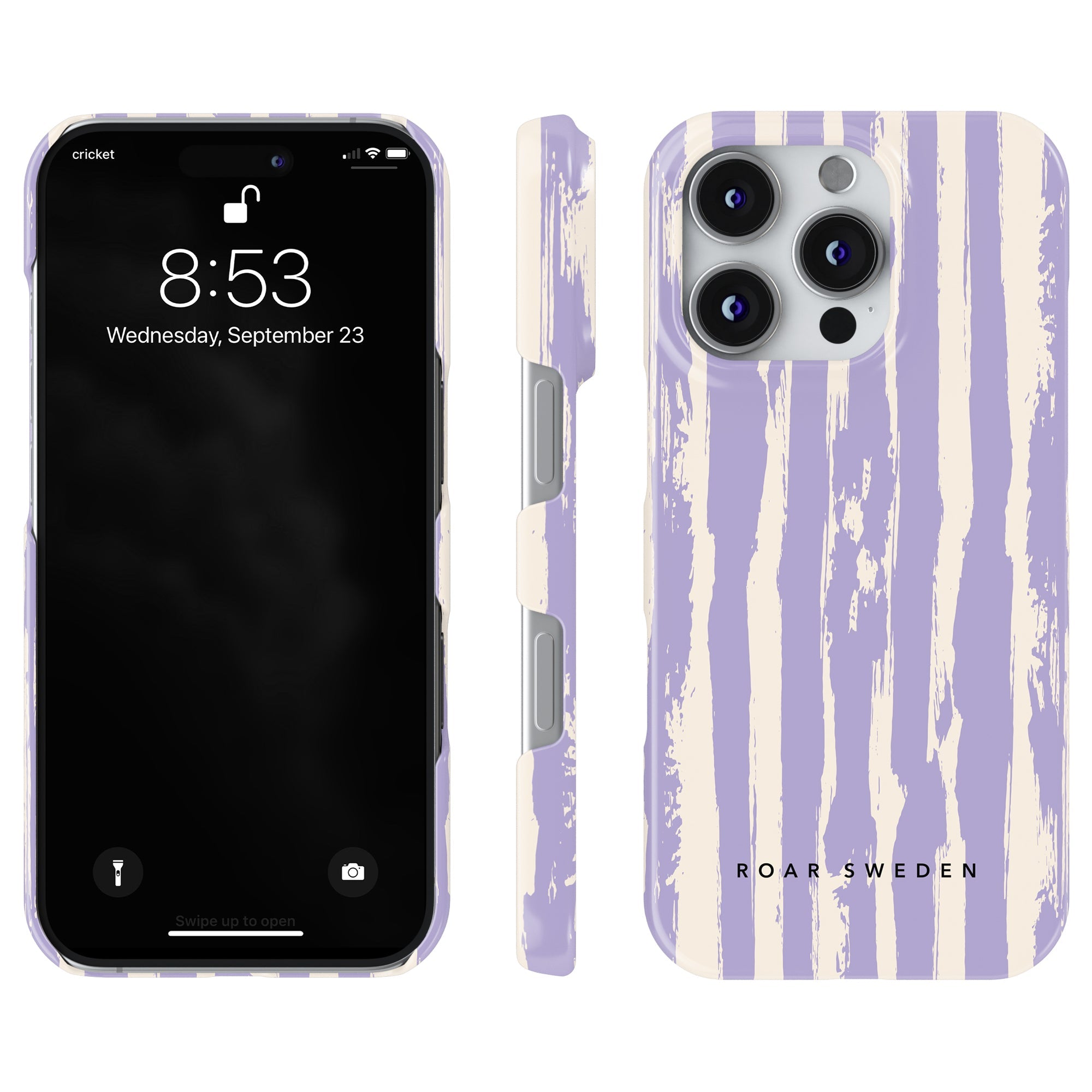 Slim mobilskal – Lavender Strokes