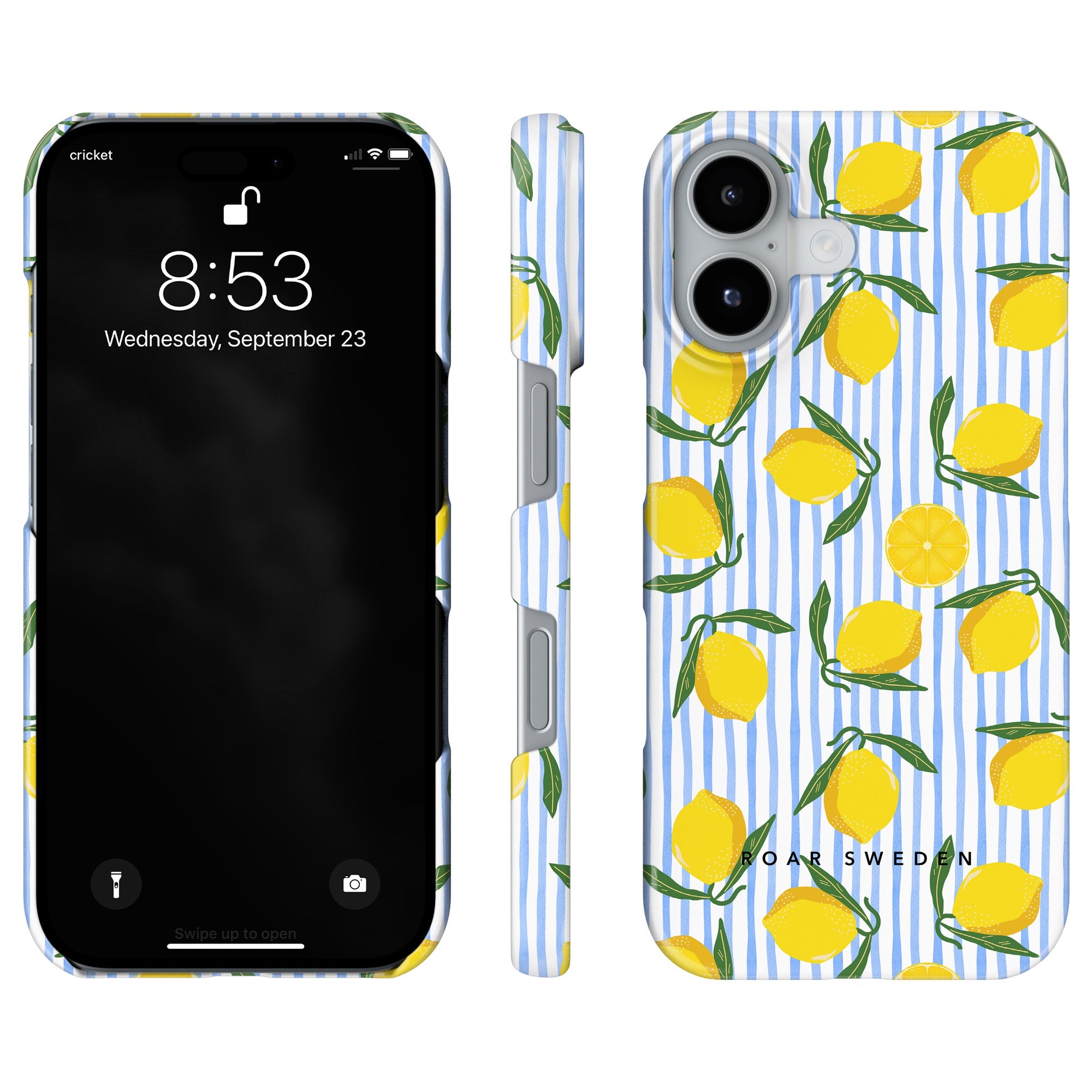 Lemon Stripes - Slim case - Roar Sweden