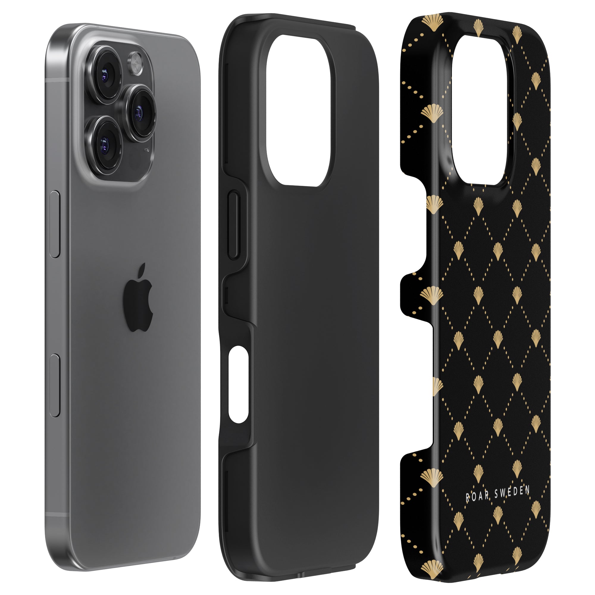 Luxe Shells Black - Tough Case - Roar Sweden