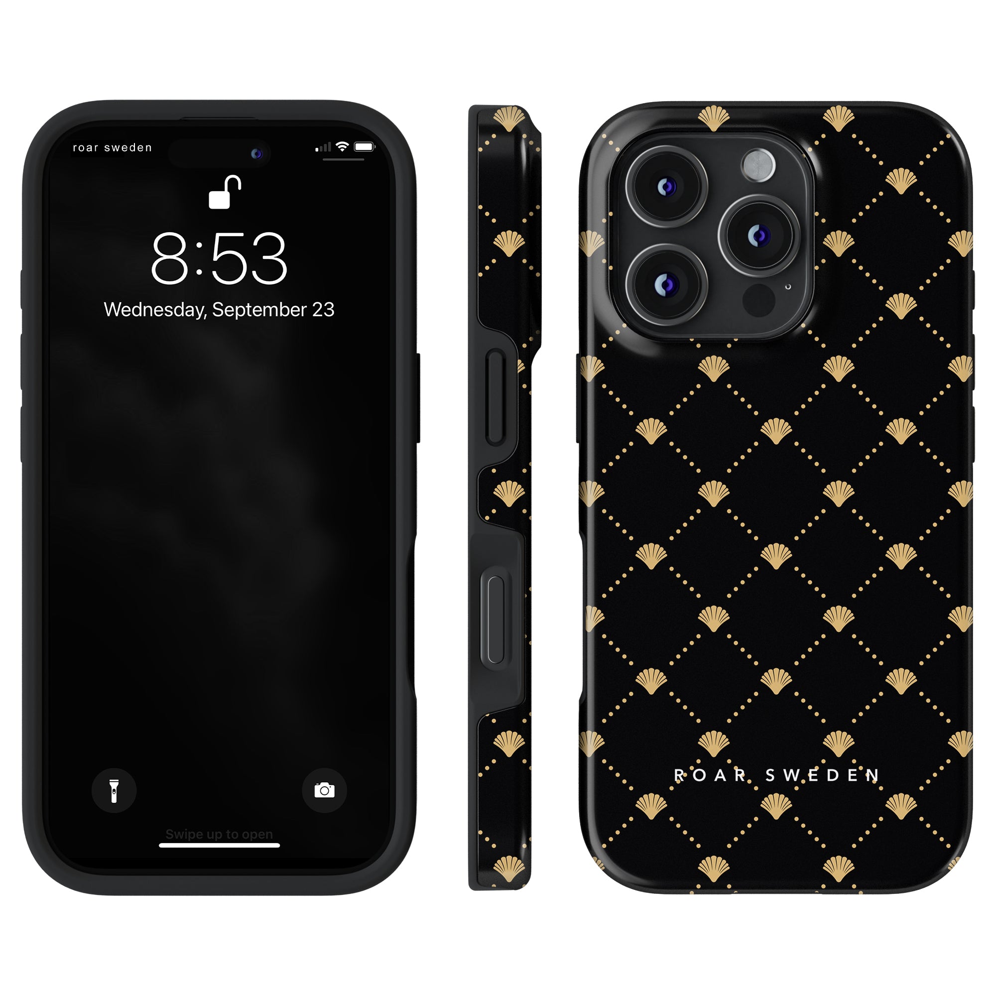 Luxe Shells Black - Tough Case - Roar Sweden