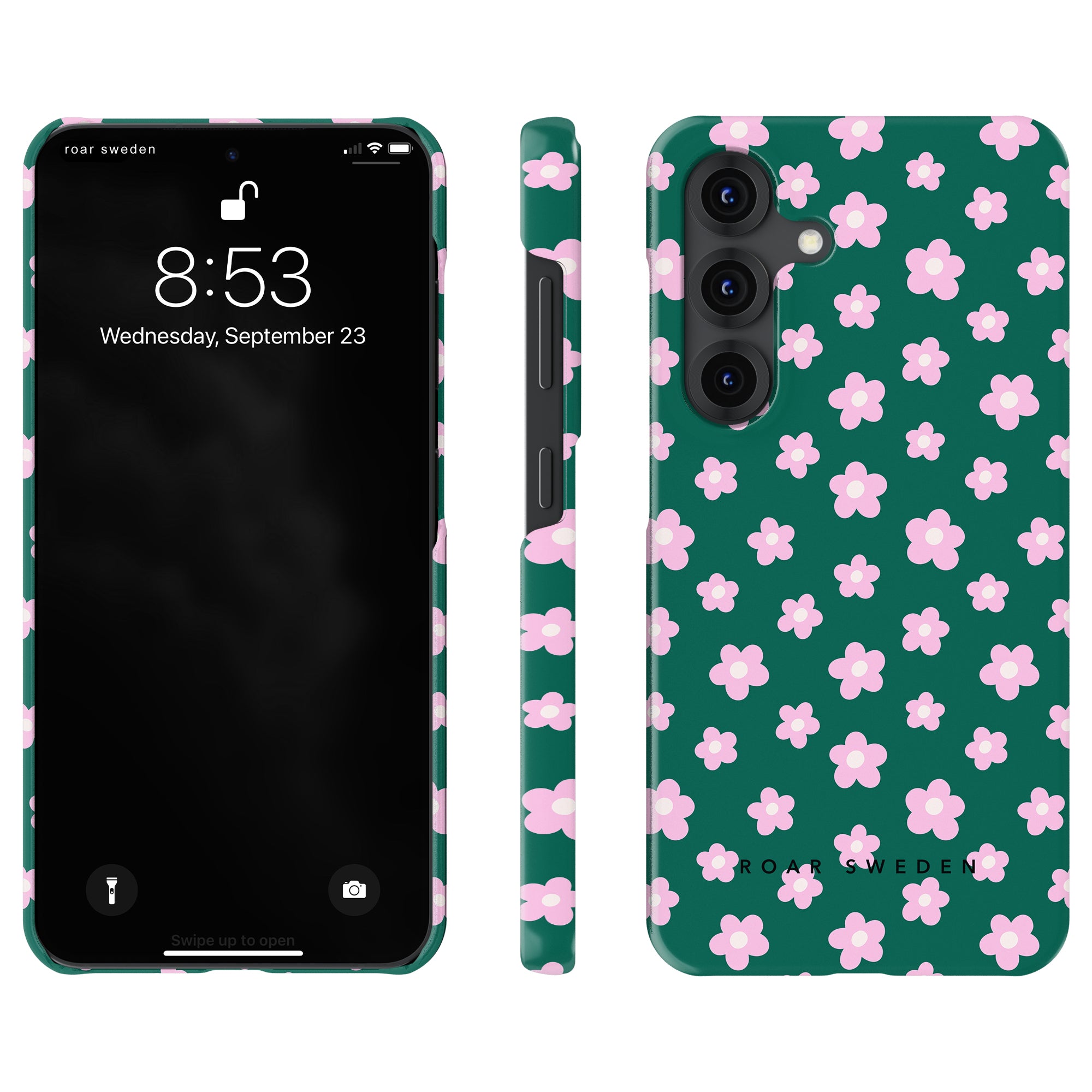 Slim mobilskal – Vårblomma Grön