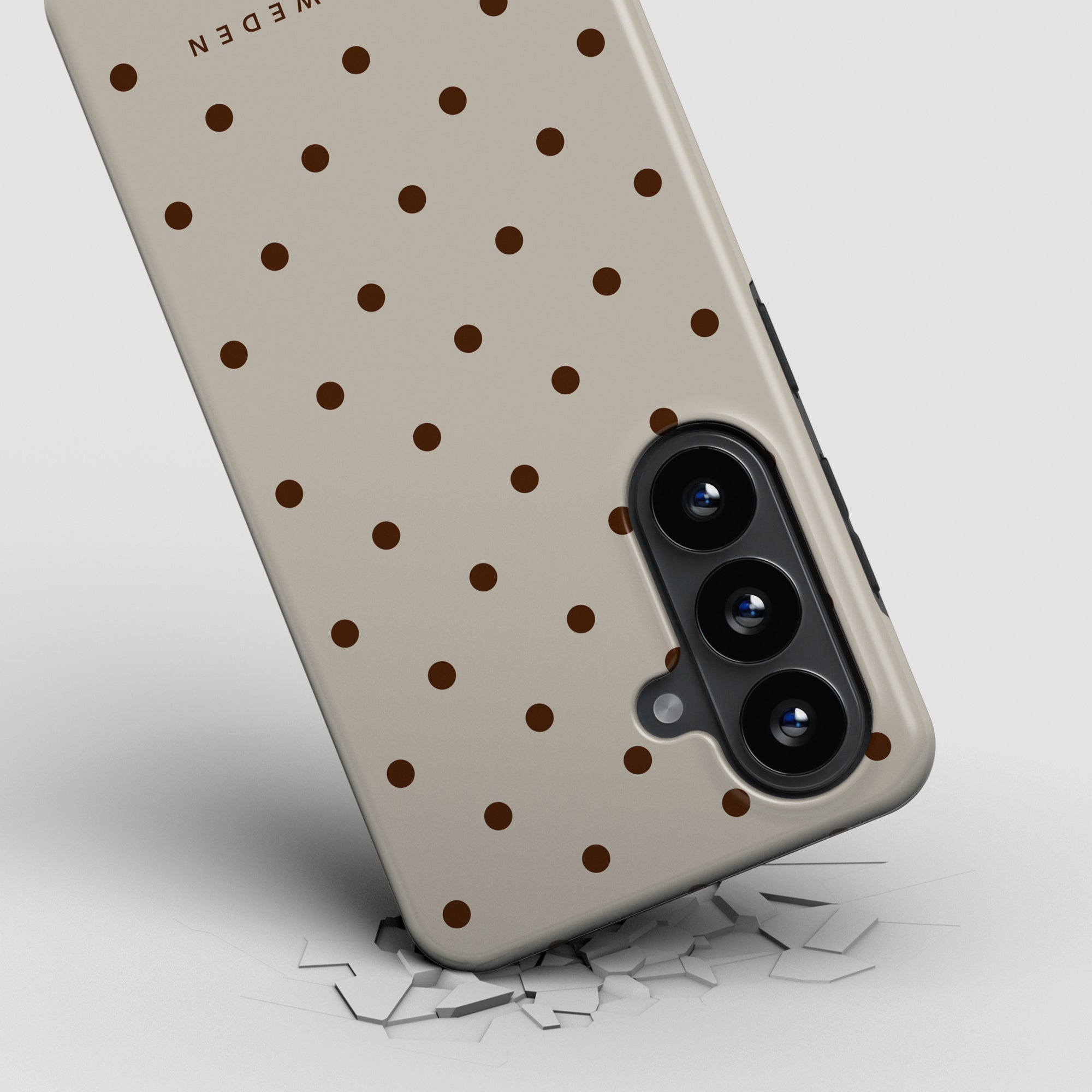 Tough mobilskal – Mocha Dots