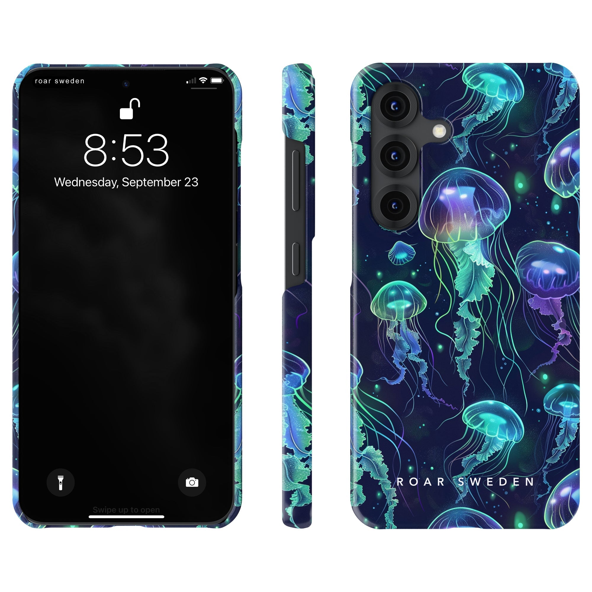 Slim mobilskal – Neon Jellyfish