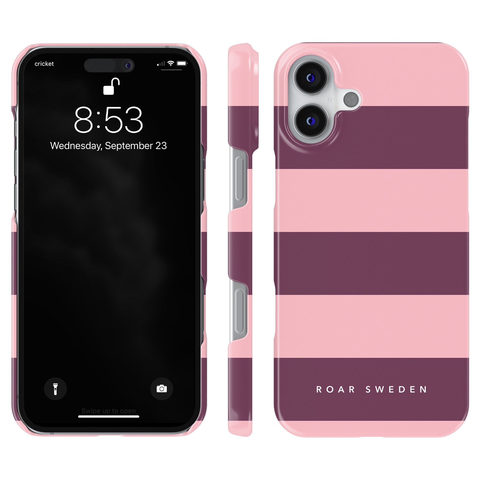 Slim mobilskal – Orchid Stripes