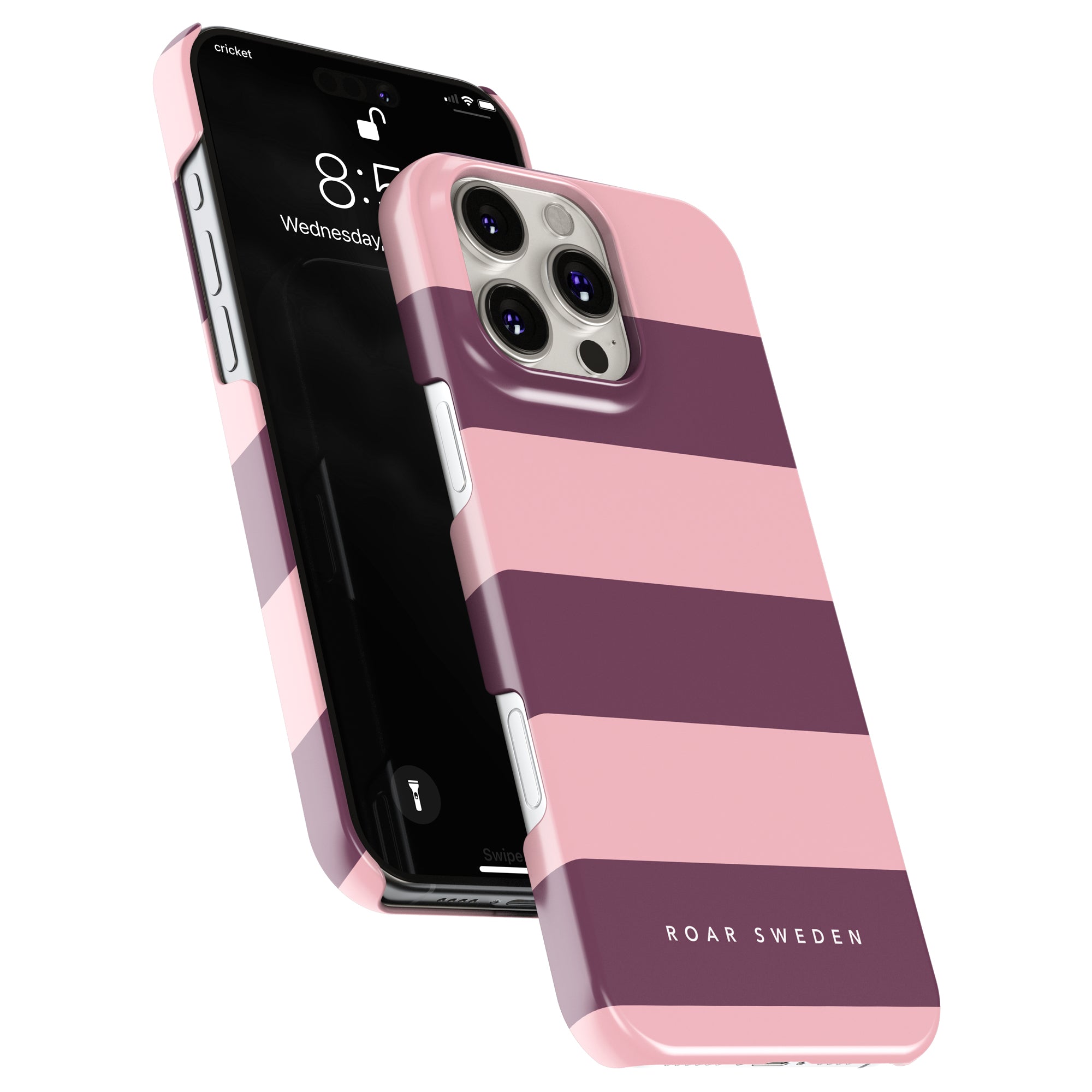Slim mobilskal – Orchid Stripes