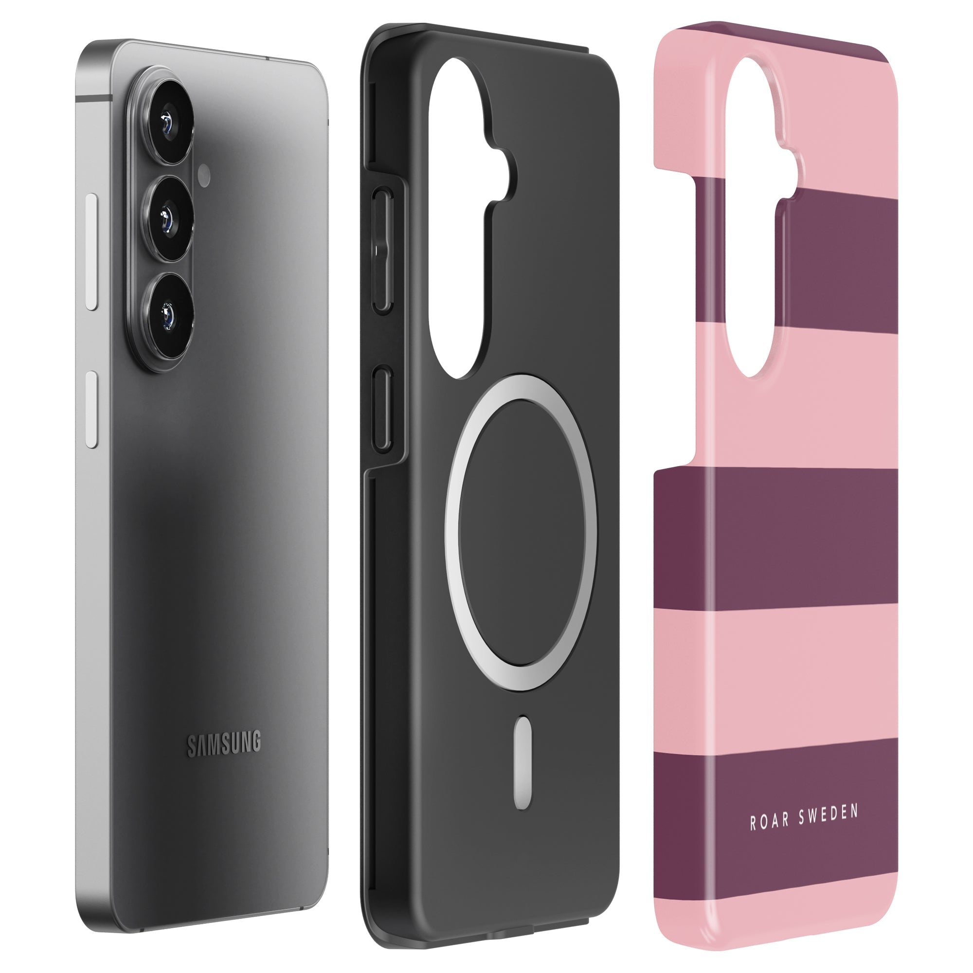 Orchid Stripes - Magnetic Tough Phone Case - Roar Sweden