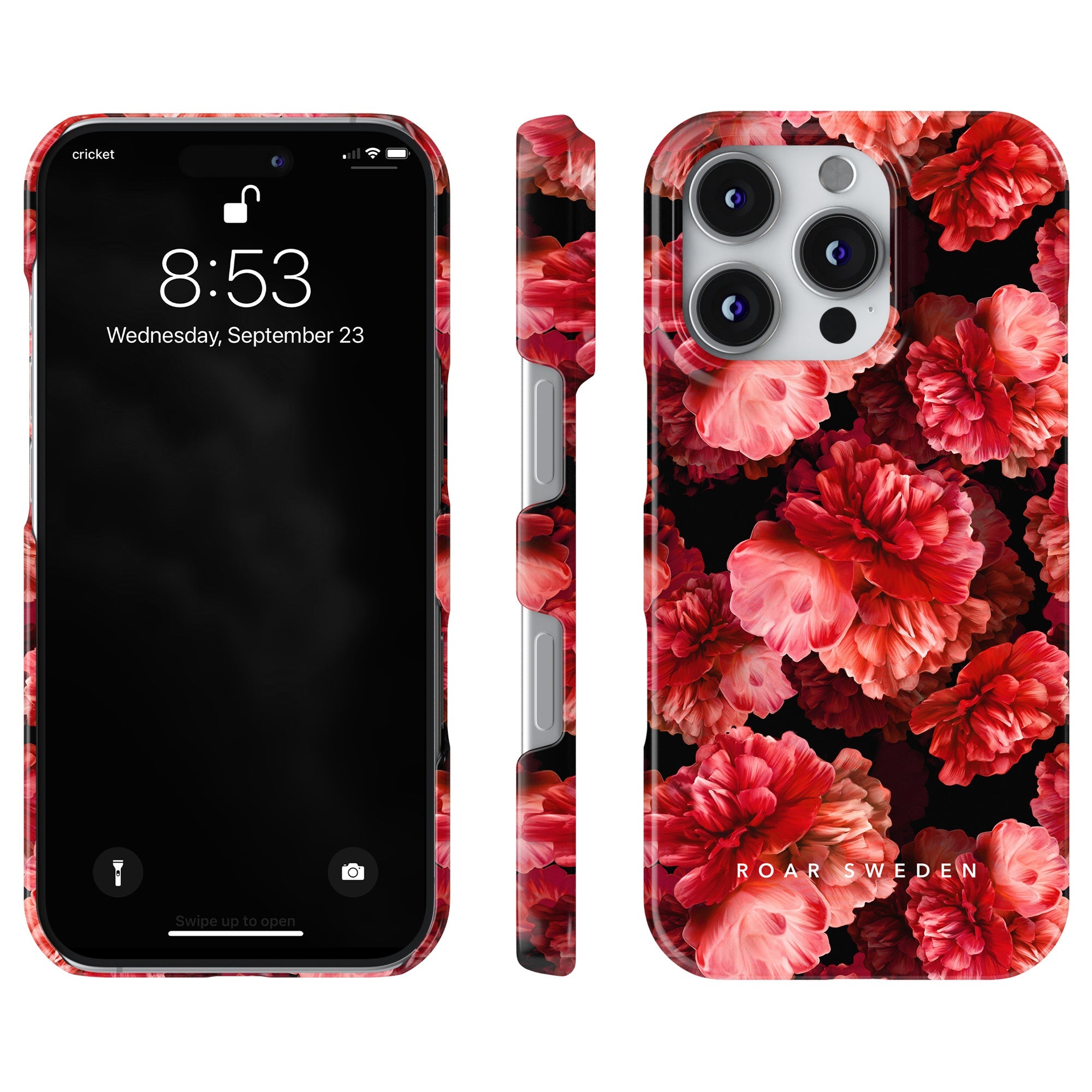 Slim mobilskal – Peonies