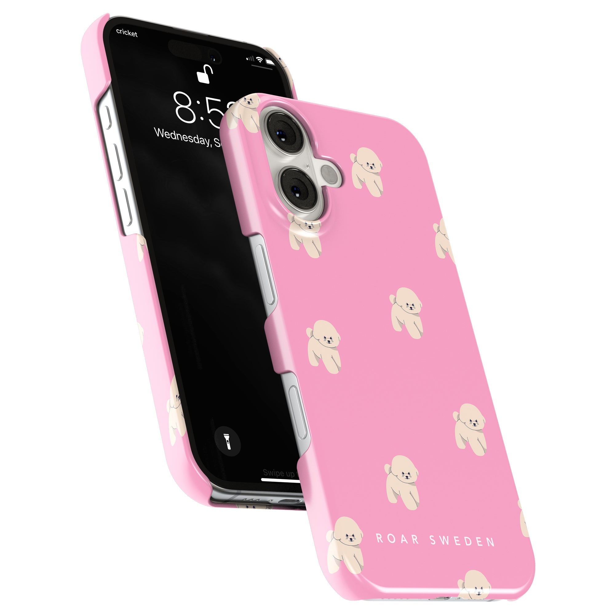 Slim mobilskal – Pink Bichon