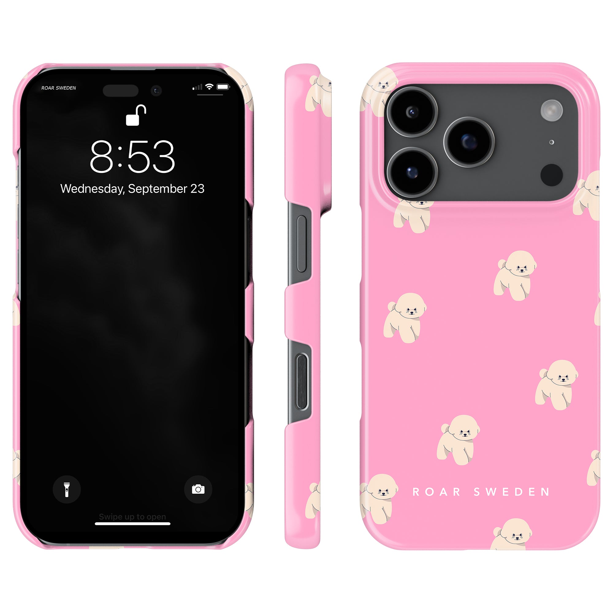Slim mobilskal – Pink Bichon